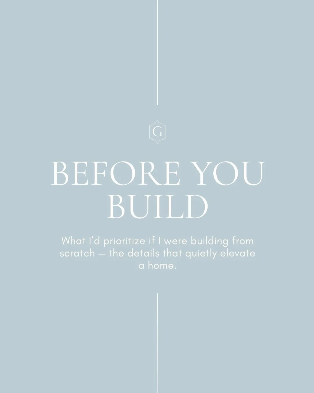 Some building non-negotiables we highly recommend if you want your home to feel as good as it looks.

The kind of details you decide early&mdash;and thank yourself for later ✨

#interiordesign #luxuryhomes #customhome #garrowdesigns #buildprocess