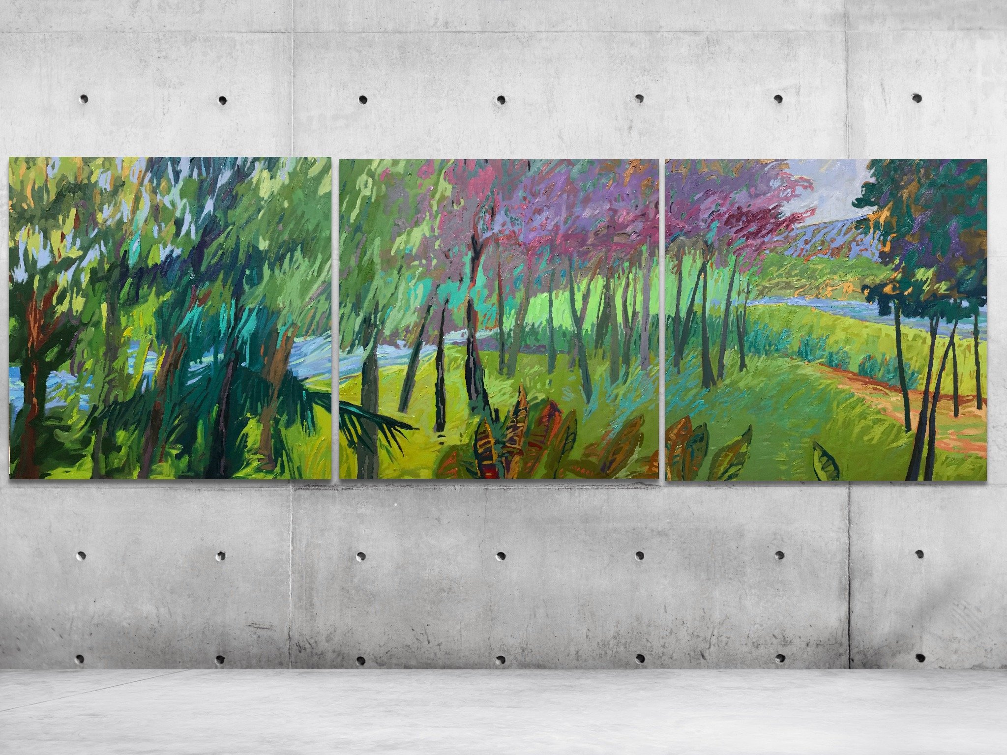 A River Runs Through It / 40x120x2 inches / Mayo Clinic