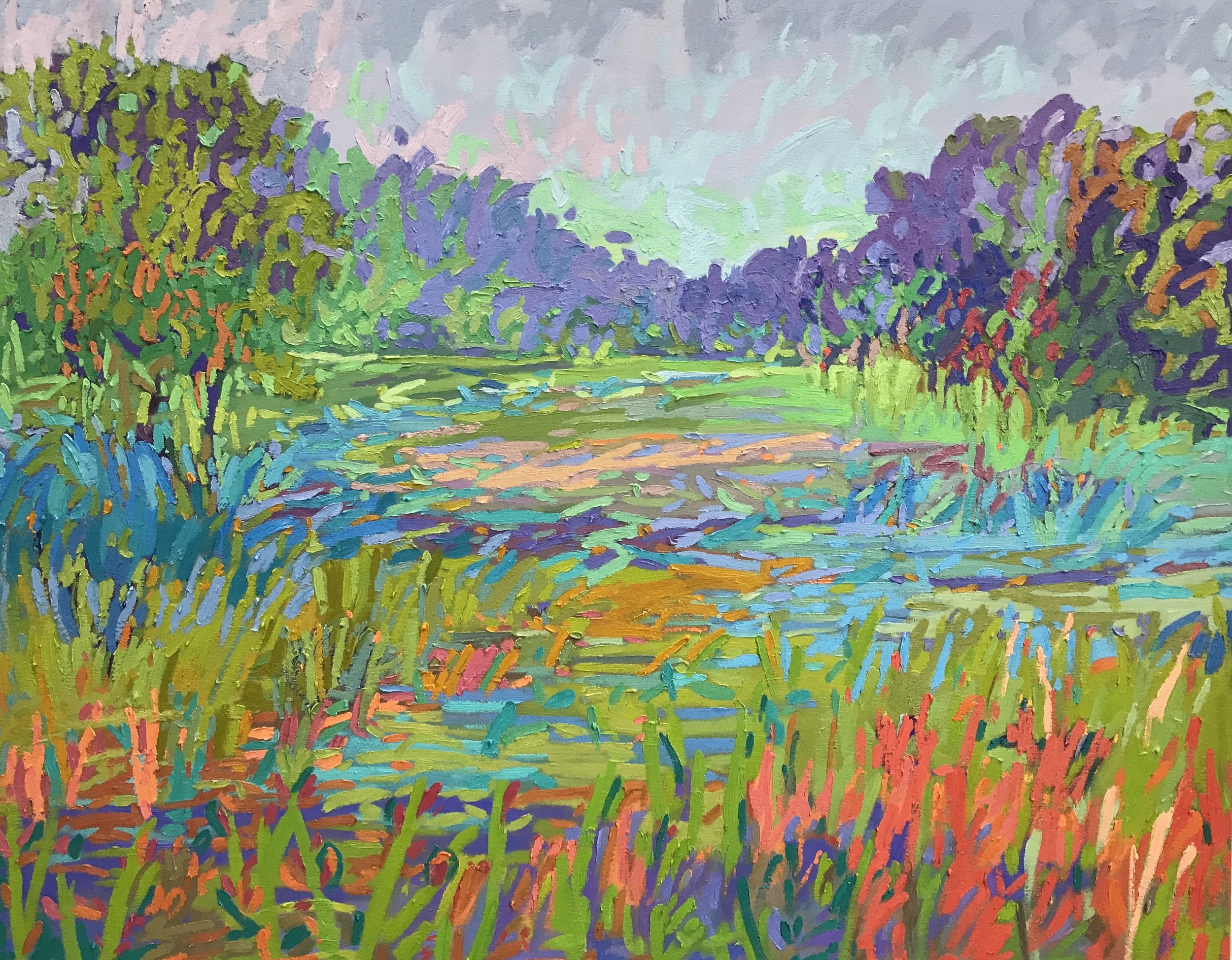 Finding It’s Way / 40x50x2 inches / Yale New Haven Hospitsls