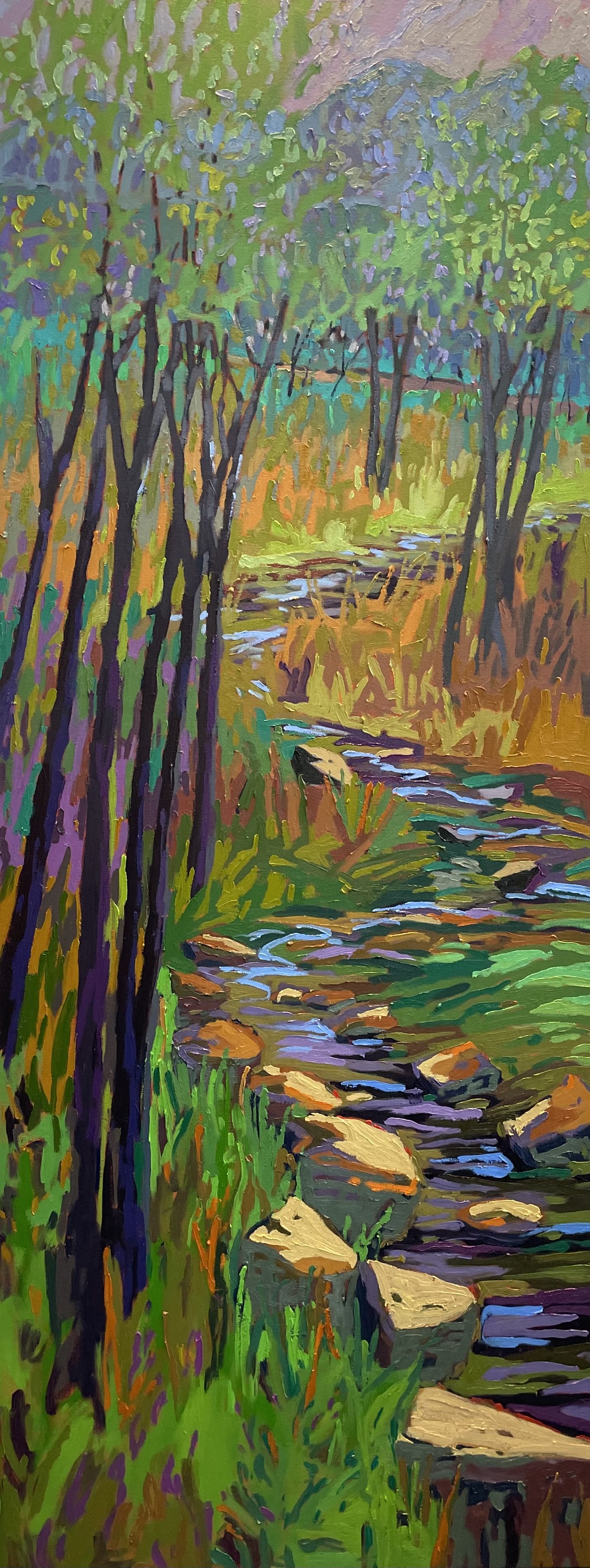 Running River / 77” x 23” / Private Collection