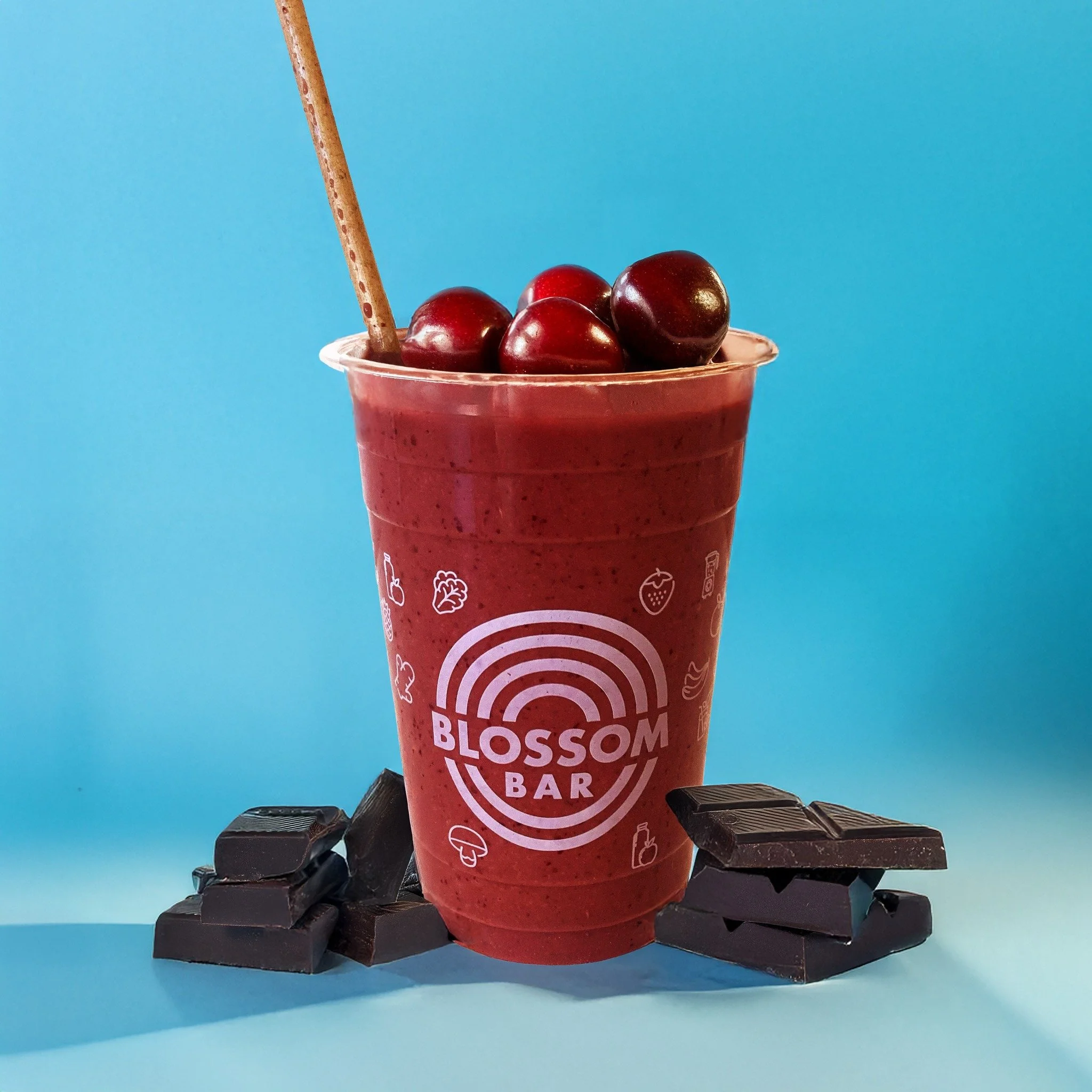 Chocolate Covered Cherry is this month&rsquo;s Blossom Bar featured item!

Our featured item of the month, the Chocolate Covered Cherry Smoothie, blends house-made nut milk, banana, cherries, dates, cacao, and a touch of almond extract for a rich, no