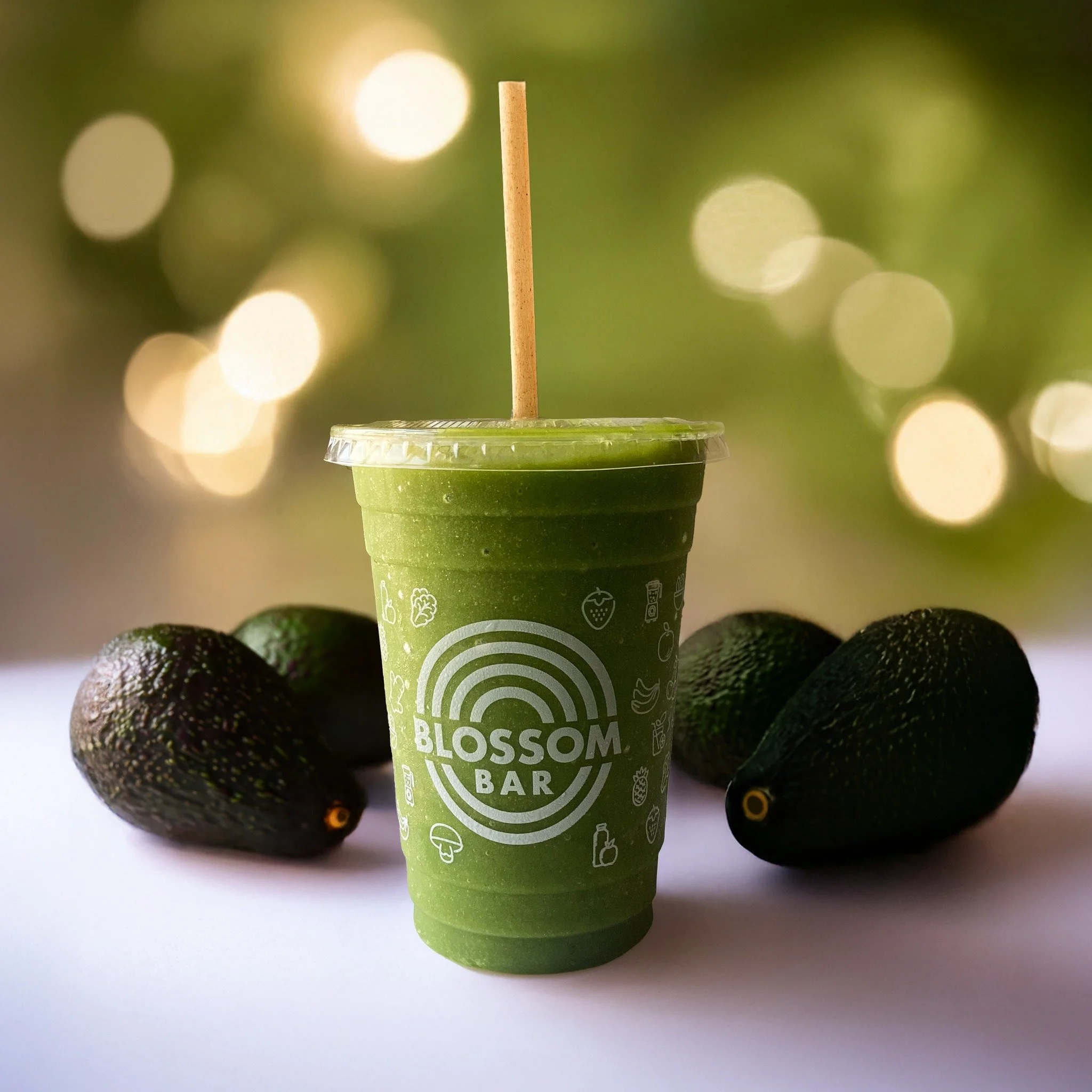 Avocado Greens is this month&rsquo;s Blossom Bar featured item!

Our featured item of the month, the Avocado Greens Smoothie, is a refreshing, nutrient-packed blend of coconut water, avocado, spinach, mango, pineapple, and ginger for a smooth, energi