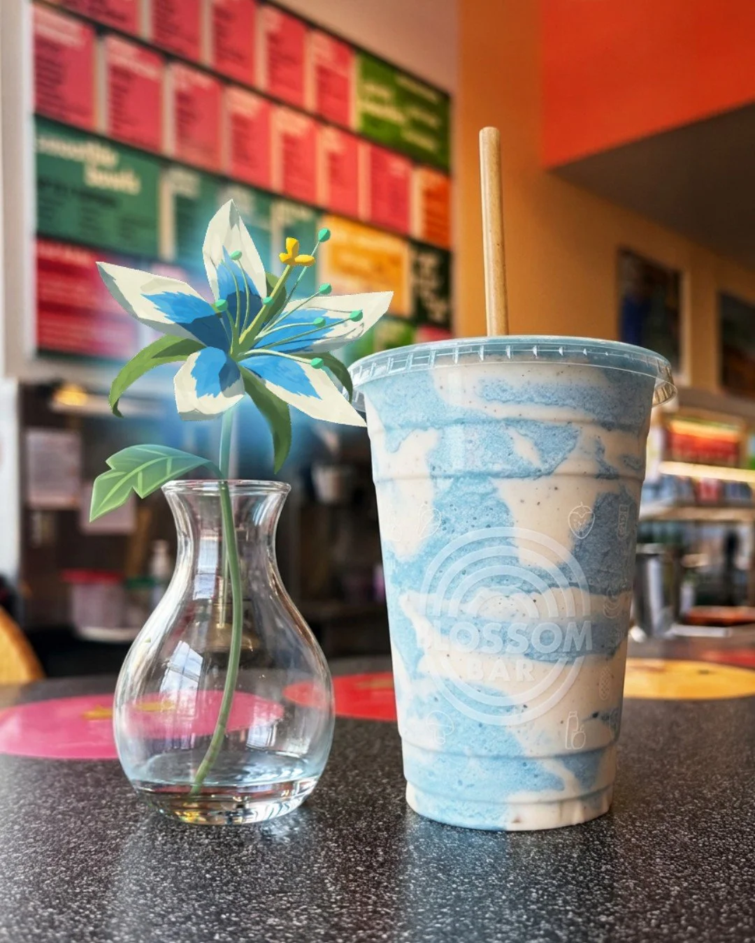 Protein Princess is this month&rsquo;s Blossom Bar featured item!

Our featured Protein Princess smoothie is a magical blend of coconut water, pineapple, banana, honey, collagen, and blue spirulina. Inspired by Silent Princess Flower from The Legend 