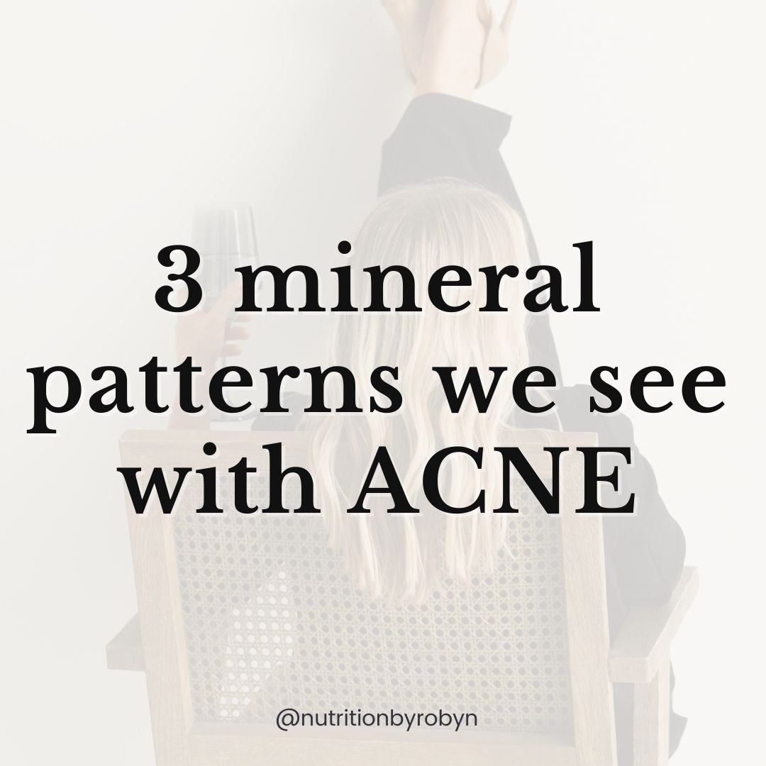 THE THREE PATTERNS:

[SWIPE &amp; SAVE]➡️➡️➡️

Whether your acne is:
➡️ Hormonal
➡️ Gut related
➡️ Inflammation
➡️ Infection
➡️ Halogen related
➡️ Stress induced

one thing they all have in common.

All types still need minerals.

as I've said 10000 