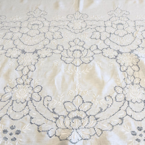 Etsy -Antique Spanish Linen Tablecloth $298.95