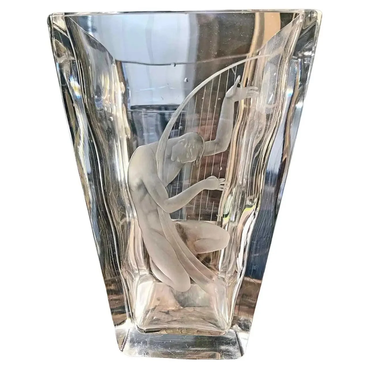 1stDIBS - Art Deco Engraved Glass Vase $2,000