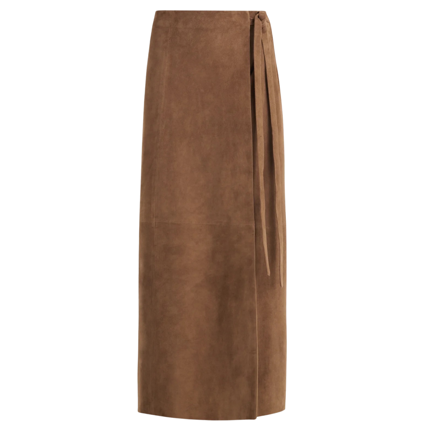 Nour Hammour — Wrap Soft Suede Skirt Dress up from the waist down. The kind of piece that makes everything around it better. Stays open, adapts. €950 · $1,115