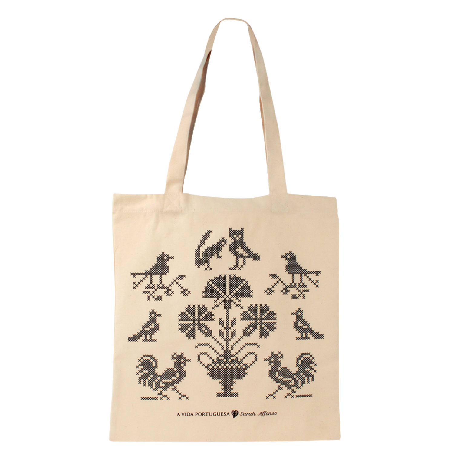 Illustrated with Portuguese folk motifs, this everyday tote is a simple reminder of the country's artistic heritage. A Vida Portuguesa • €15.50
