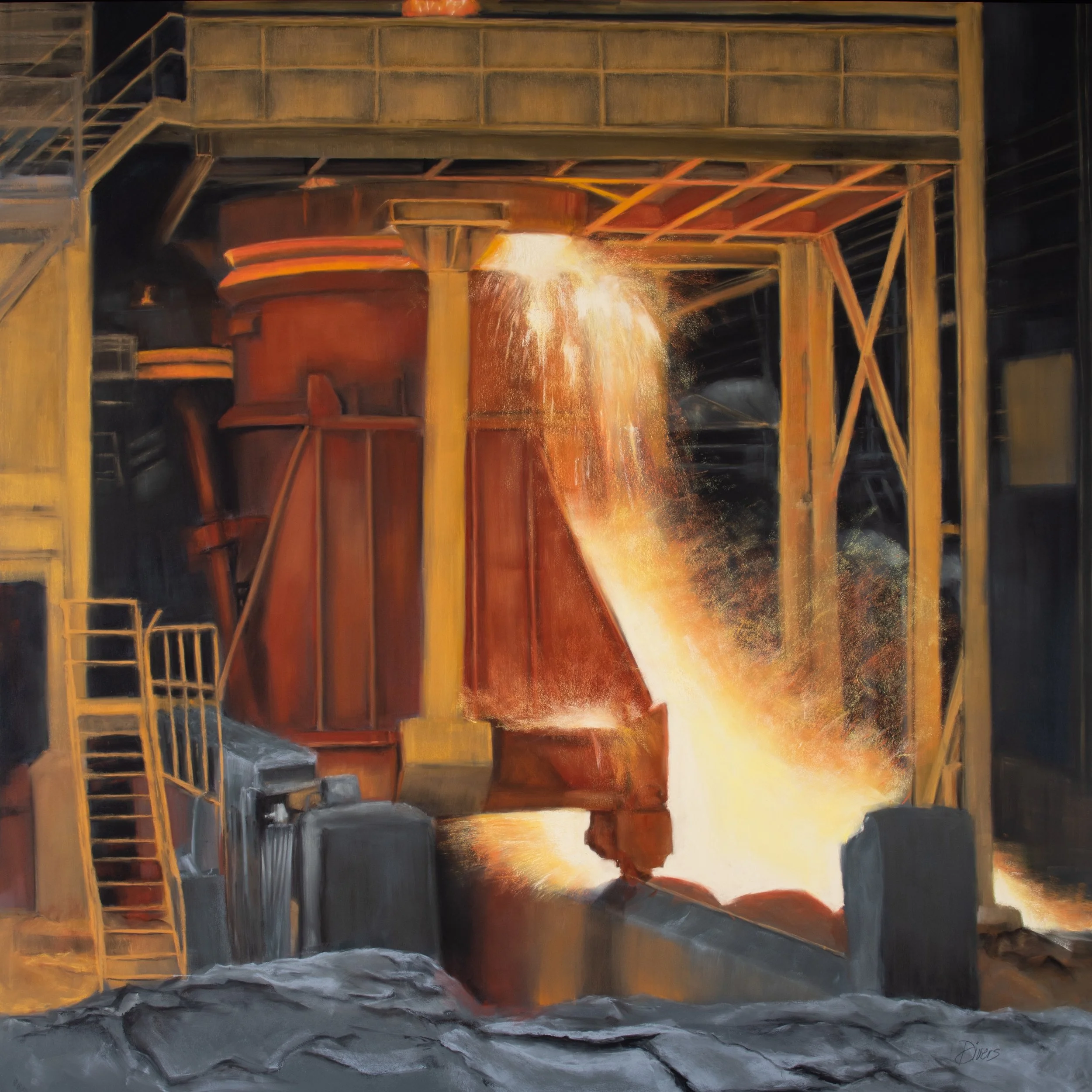 Fiery Genesis – 48” x 48”
