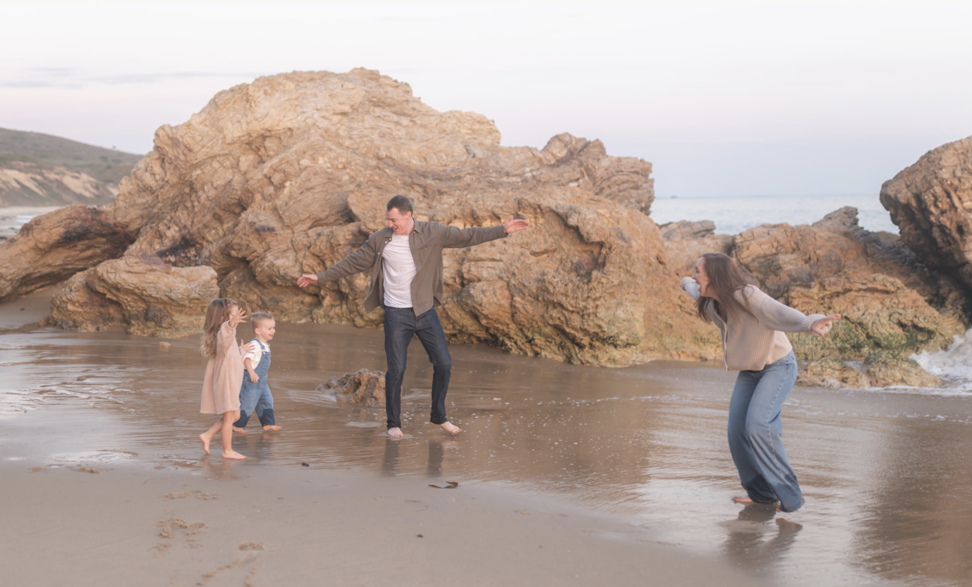 A Playful Beach Family Session at Crystal Cove | Hall Family