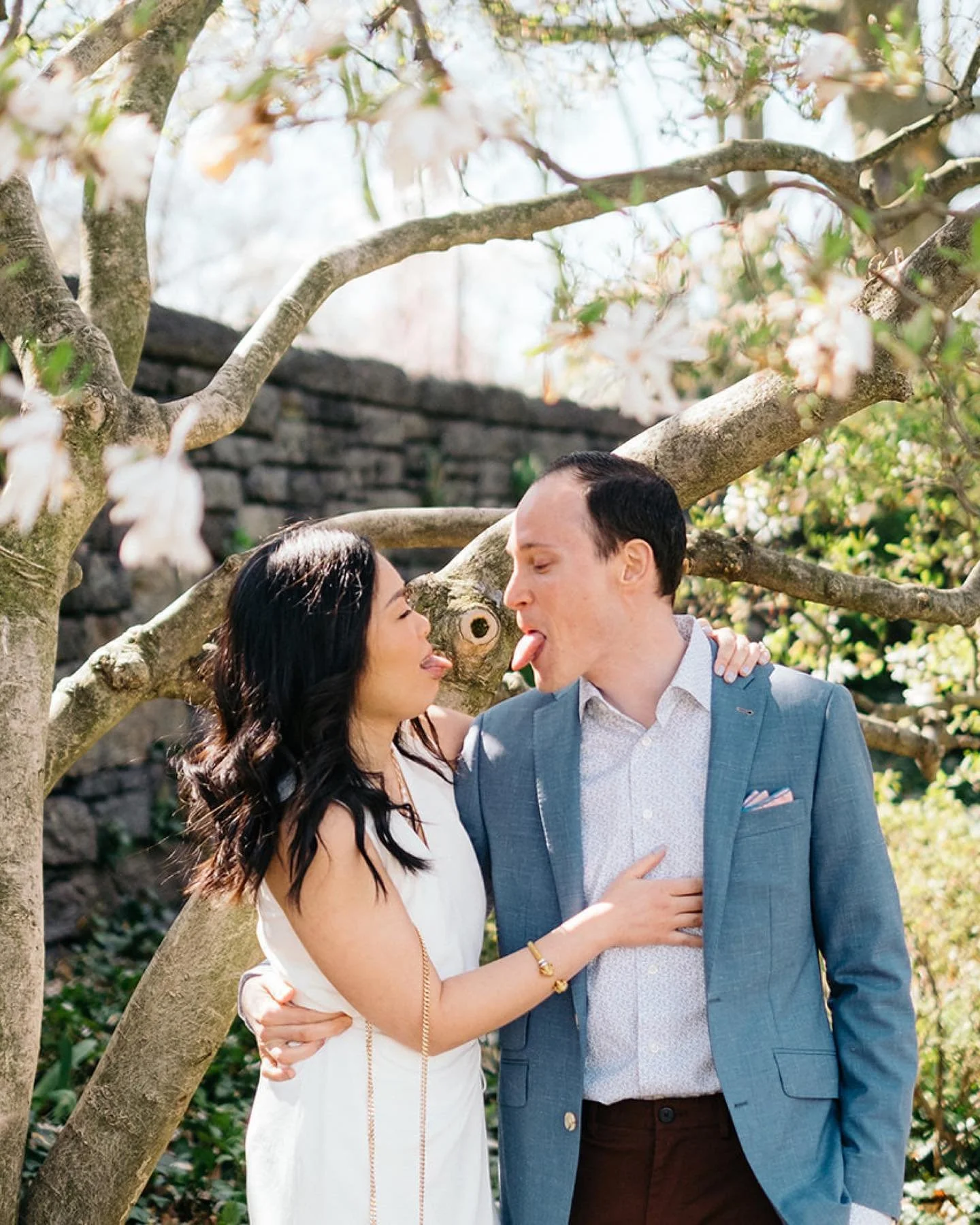 Spring is finally here and I&rsquo;m reminiscing about Will and Stephanie&rsquo;s bloom-filled engagement session during peak cherry blossom season last year at Randall&rsquo;s Island and Fort Tryon Park 🌸