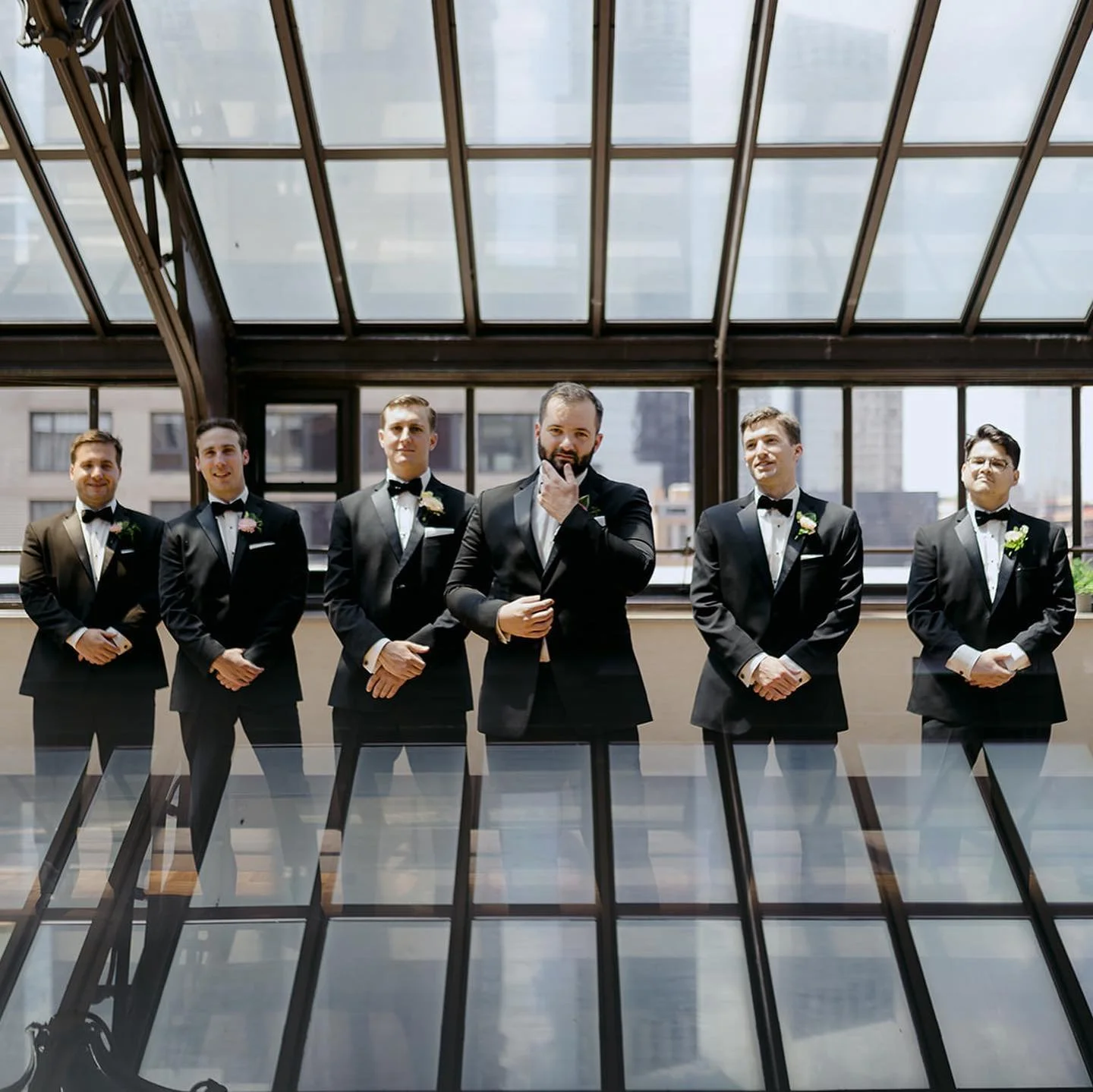 Groomsmen love, captured by the best right hand woman @hilarykweddings 🖤