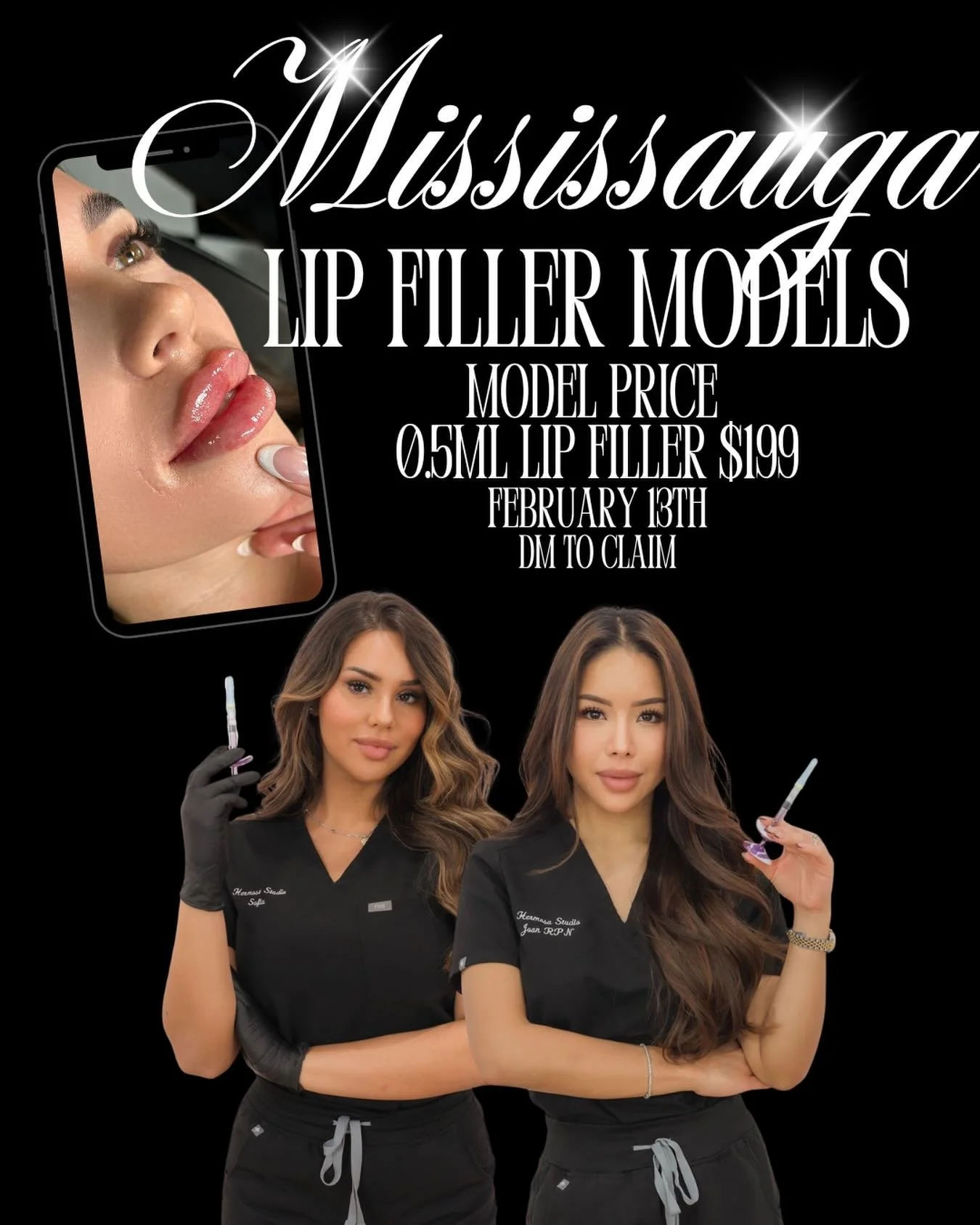 💋✨ MODEL SPOT ALERT ✨💋

0.5ml lip filler for $199 💖

📍 Mississauga
📅 February 13th

Injected by @injectorsof 💉✨

Must be comfortable on camera and consent to photos and videos being taken and used for content 📸🎥

💌 DM to claim your spot

Lim