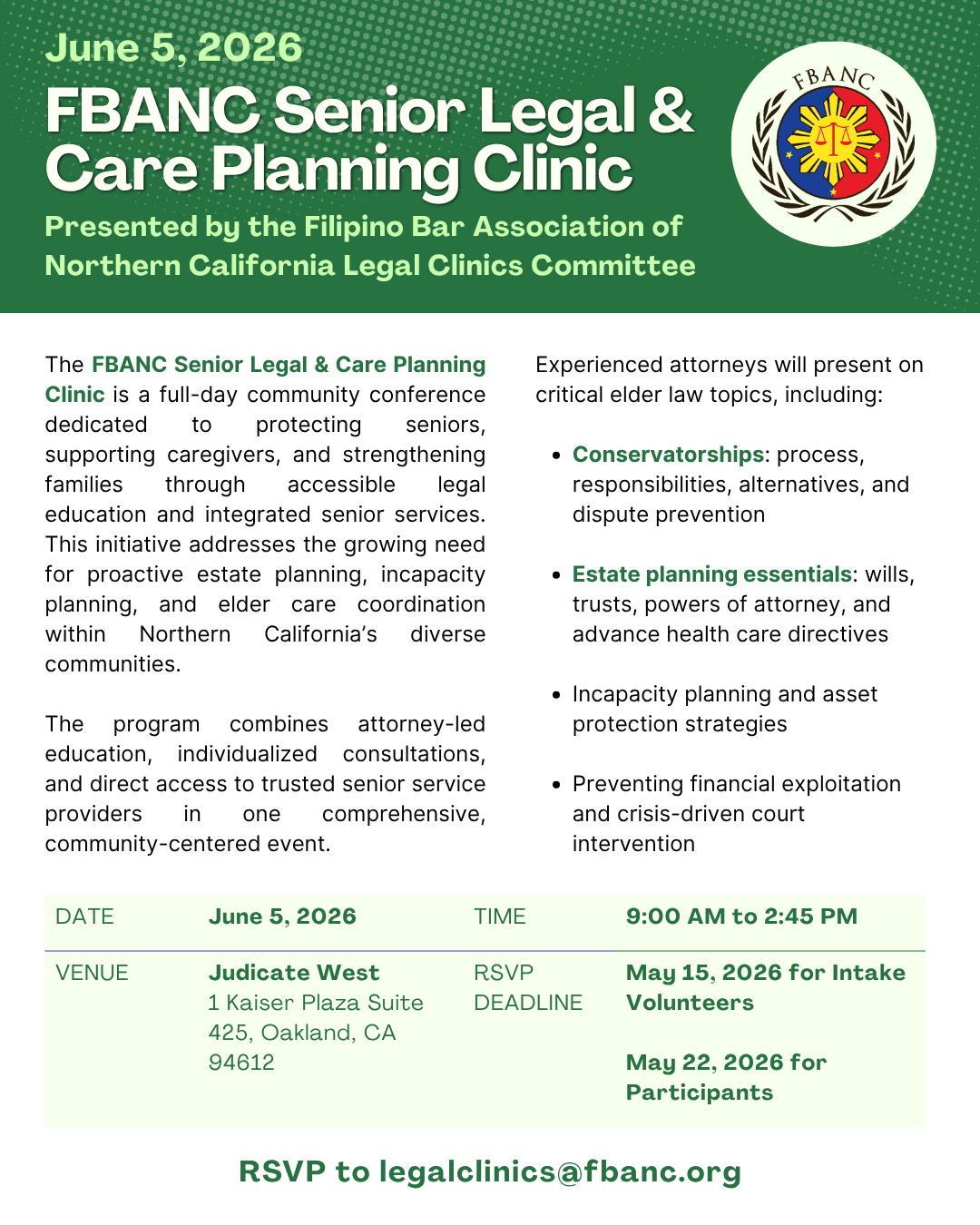 Senior Legal & Care Planning Clinic