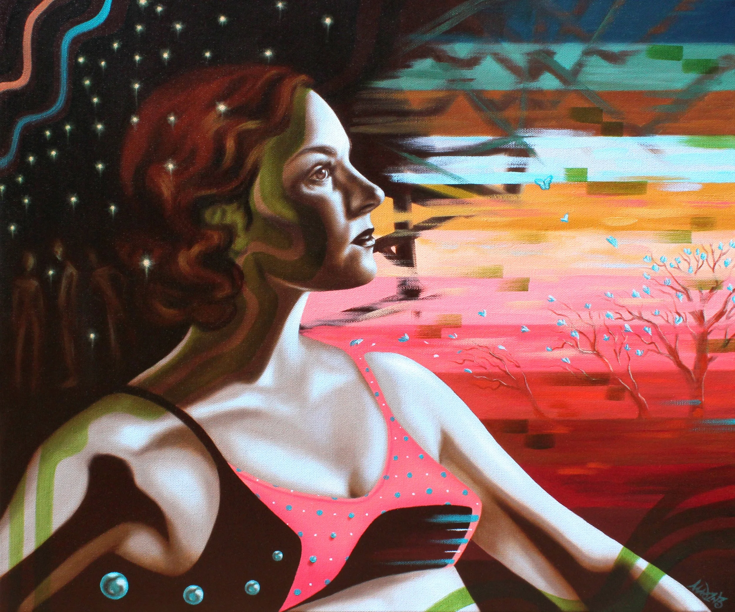 You Weren't Invited to this Dream, 20in x 24", oil on Canvas, $745