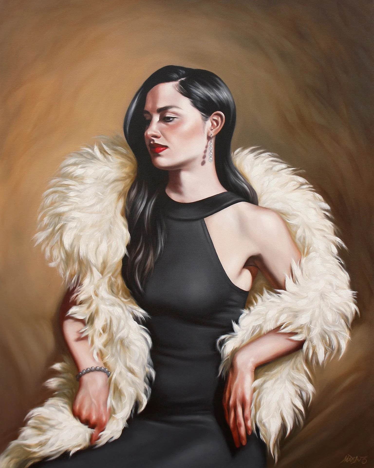Madame A, 30in x24in  oil on canvas, $1015
