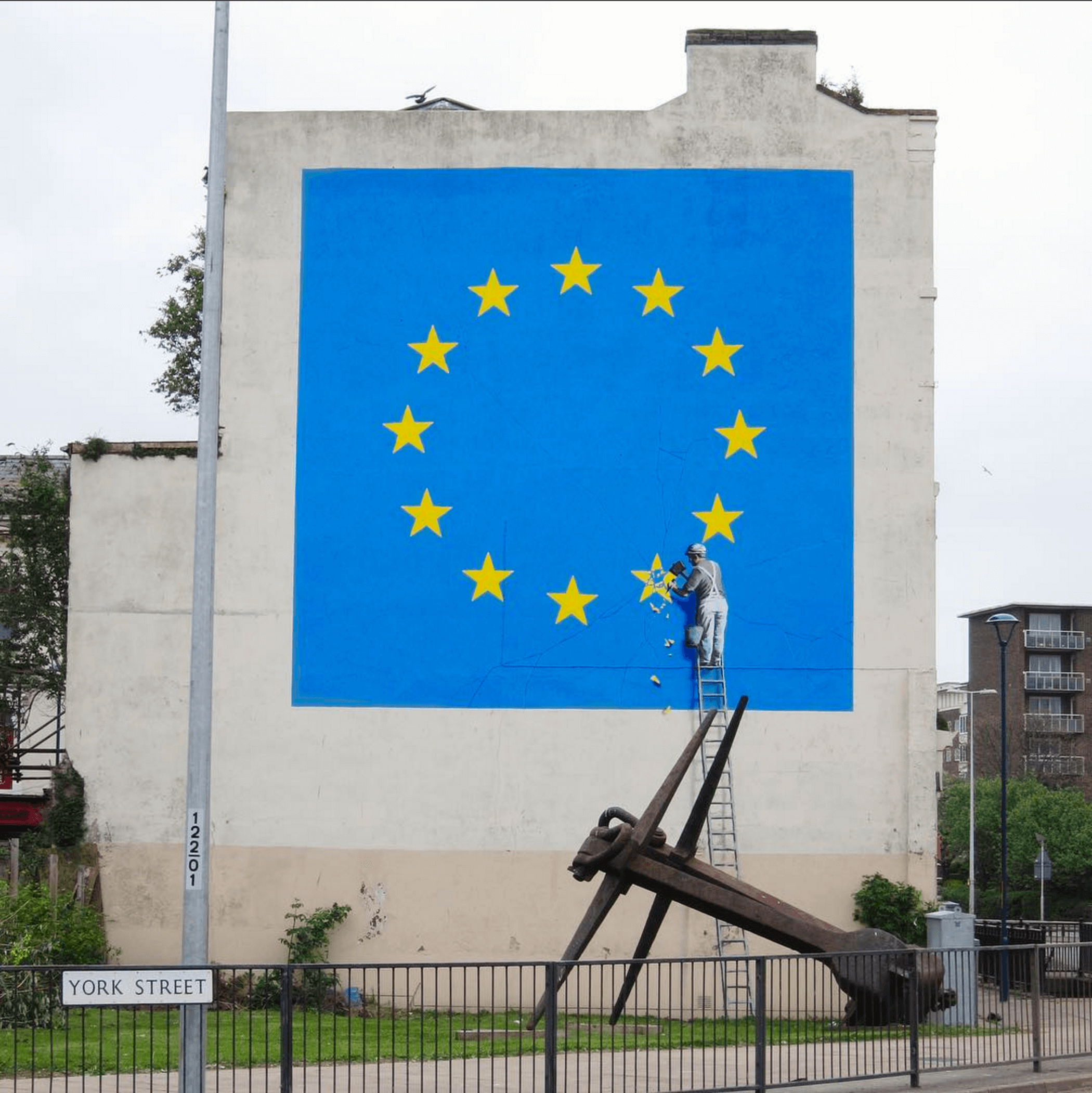 EU Mural in Dover by Banksy