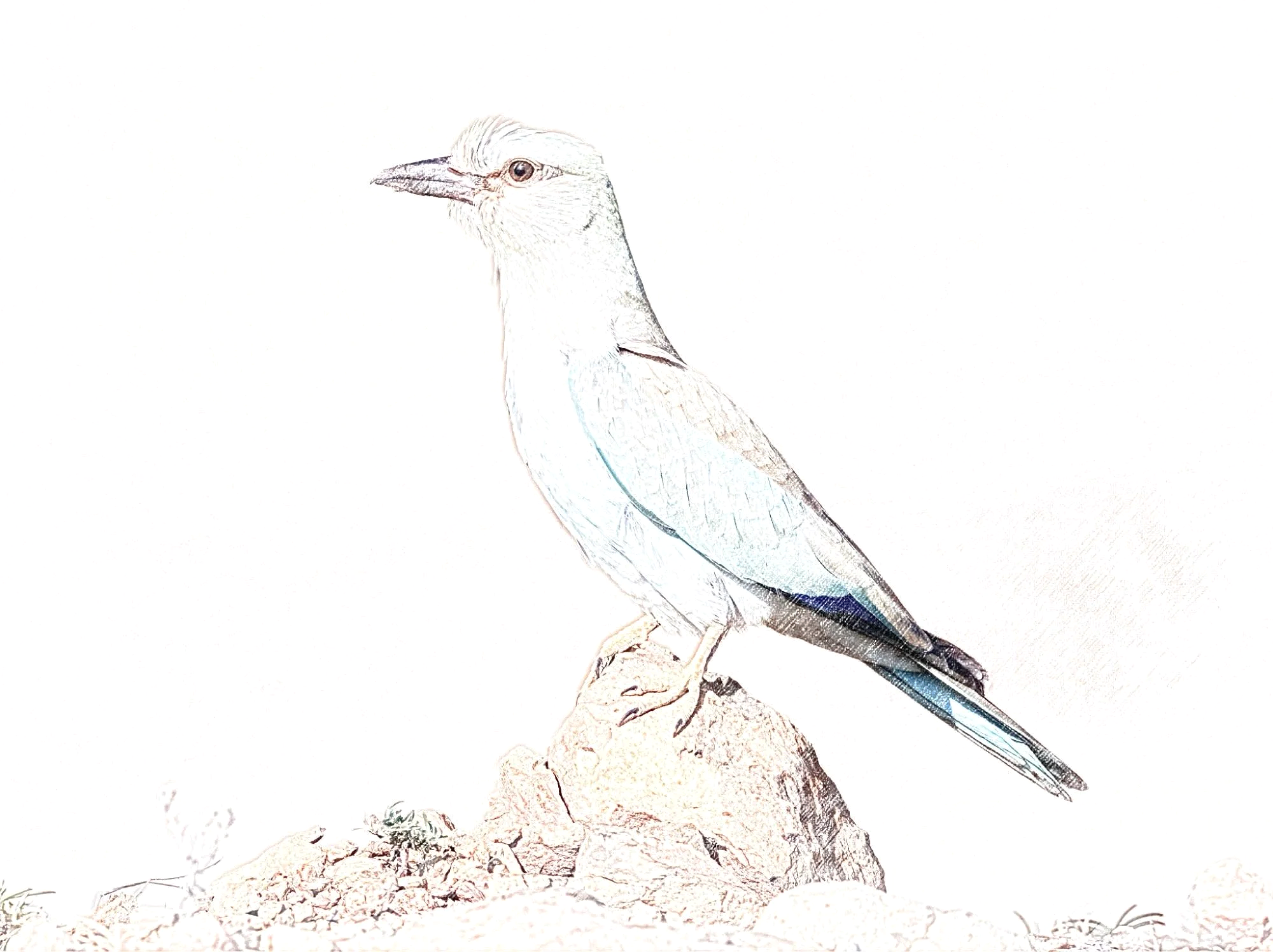 European Roller - Sketch - WildArtWorks