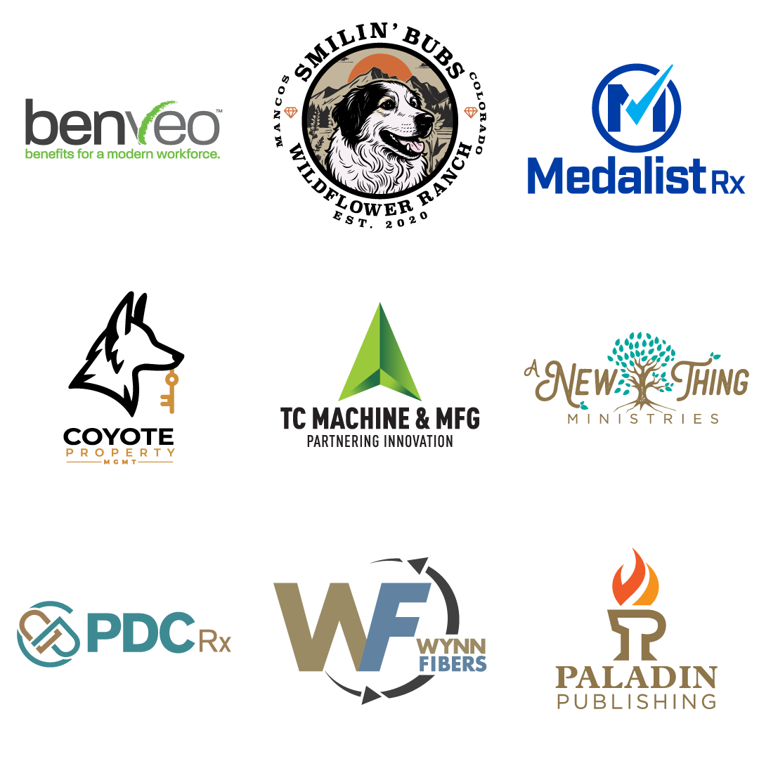 A logo for a pet-related brand featuring a dog's face with a mountain landscape in the background, a green leaf and water tap below, and a stylized dog figure at the bottom with a leash.