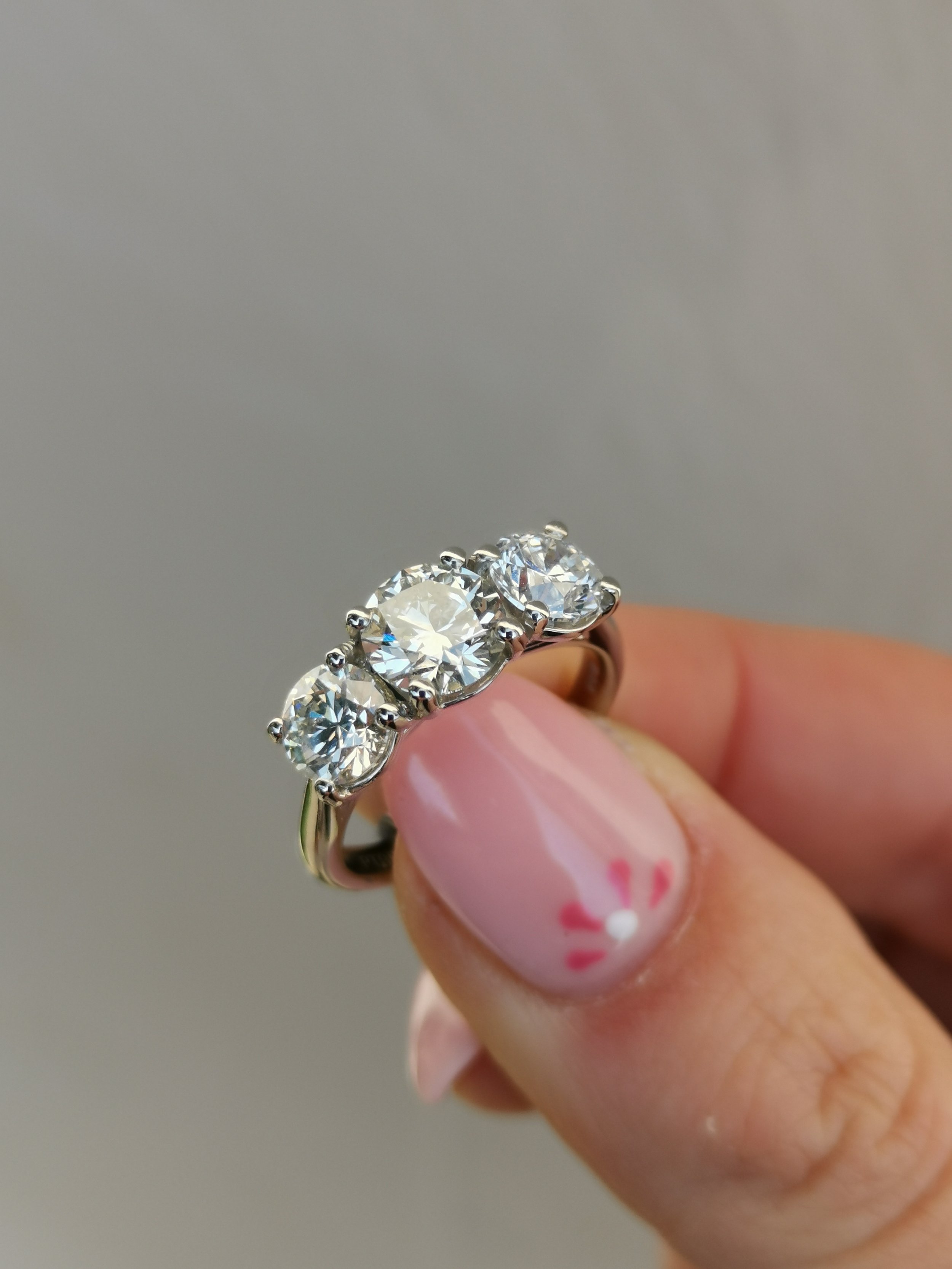 Platinum & Diamond Three-Stone Ring