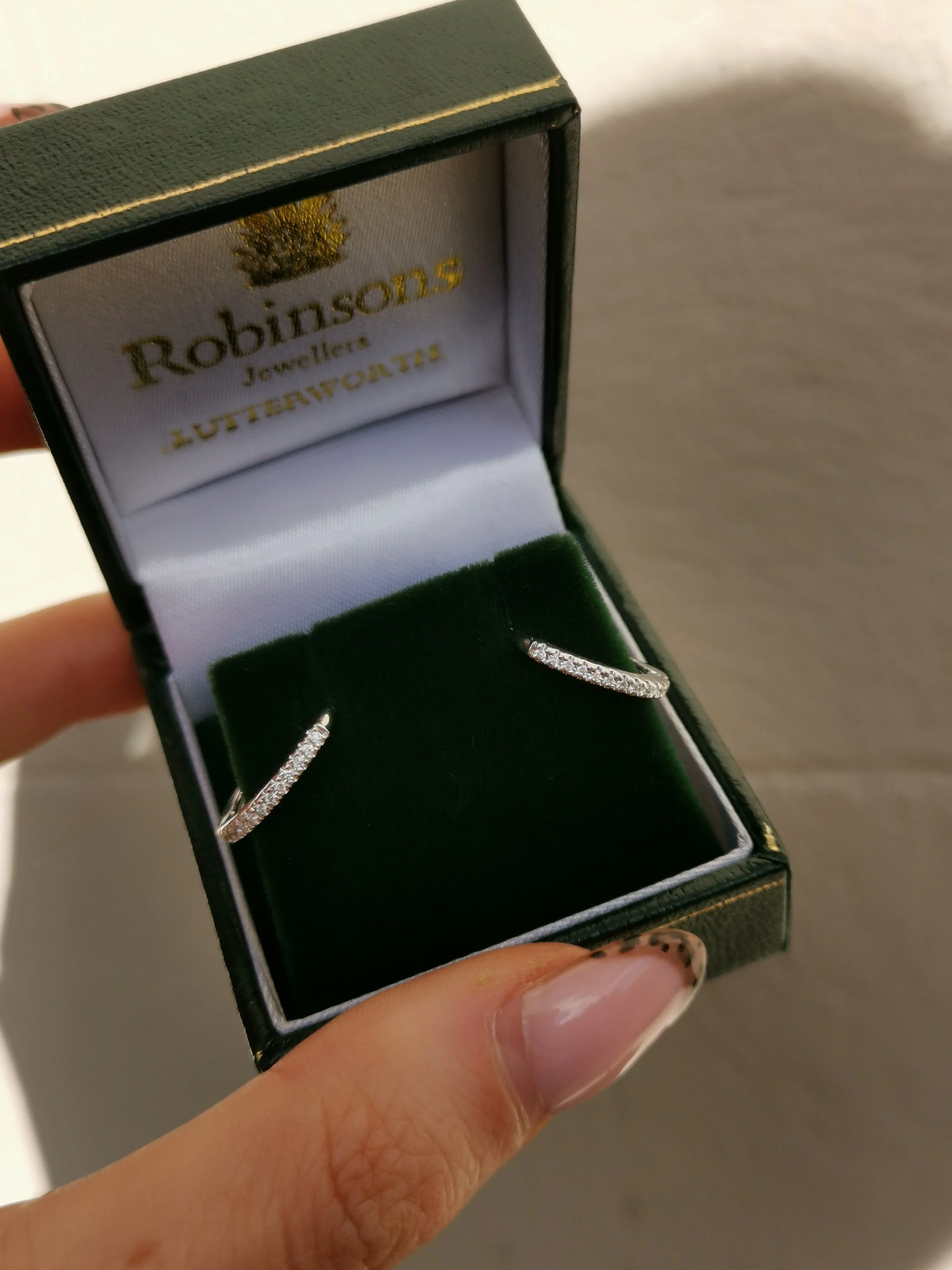 18ct & Diamond Oval Hoop Earrings