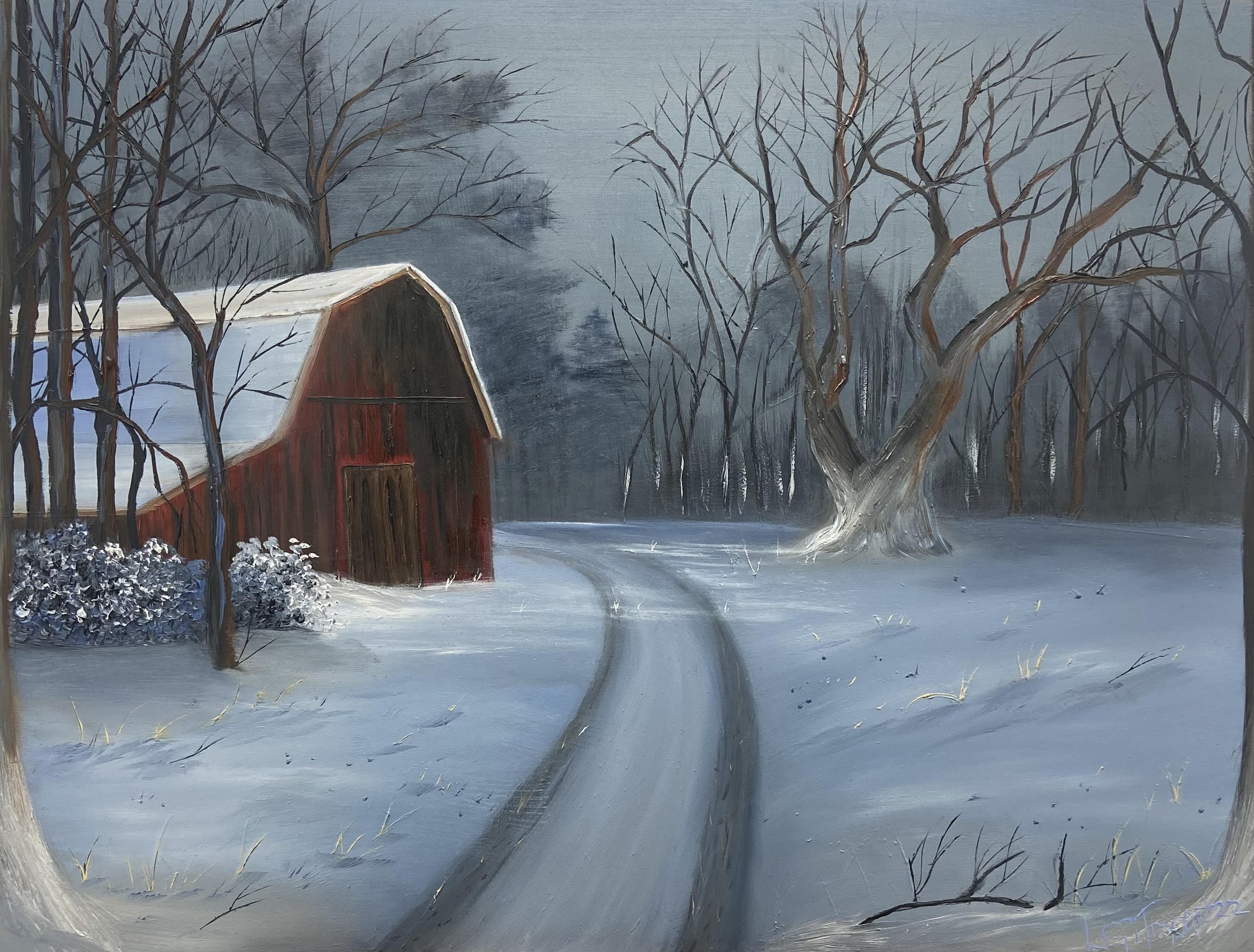 SOLD-Winter Shelter
12 x 16 oil on Gesso Board
Inspired by a photo by Alaina Phillippe
95.00
Reproductions available upon request