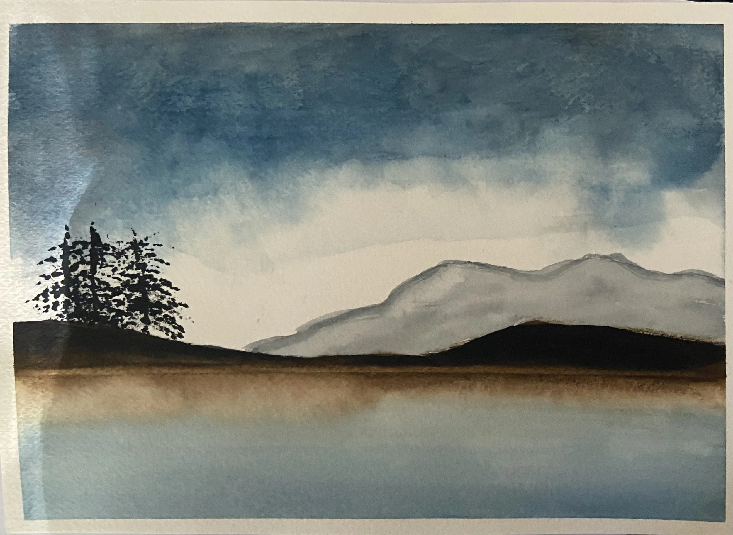SOLD-Misty Landscape
9 x 12 Watercolor on Cold Press Paper
Mounted on Card stock
20.00