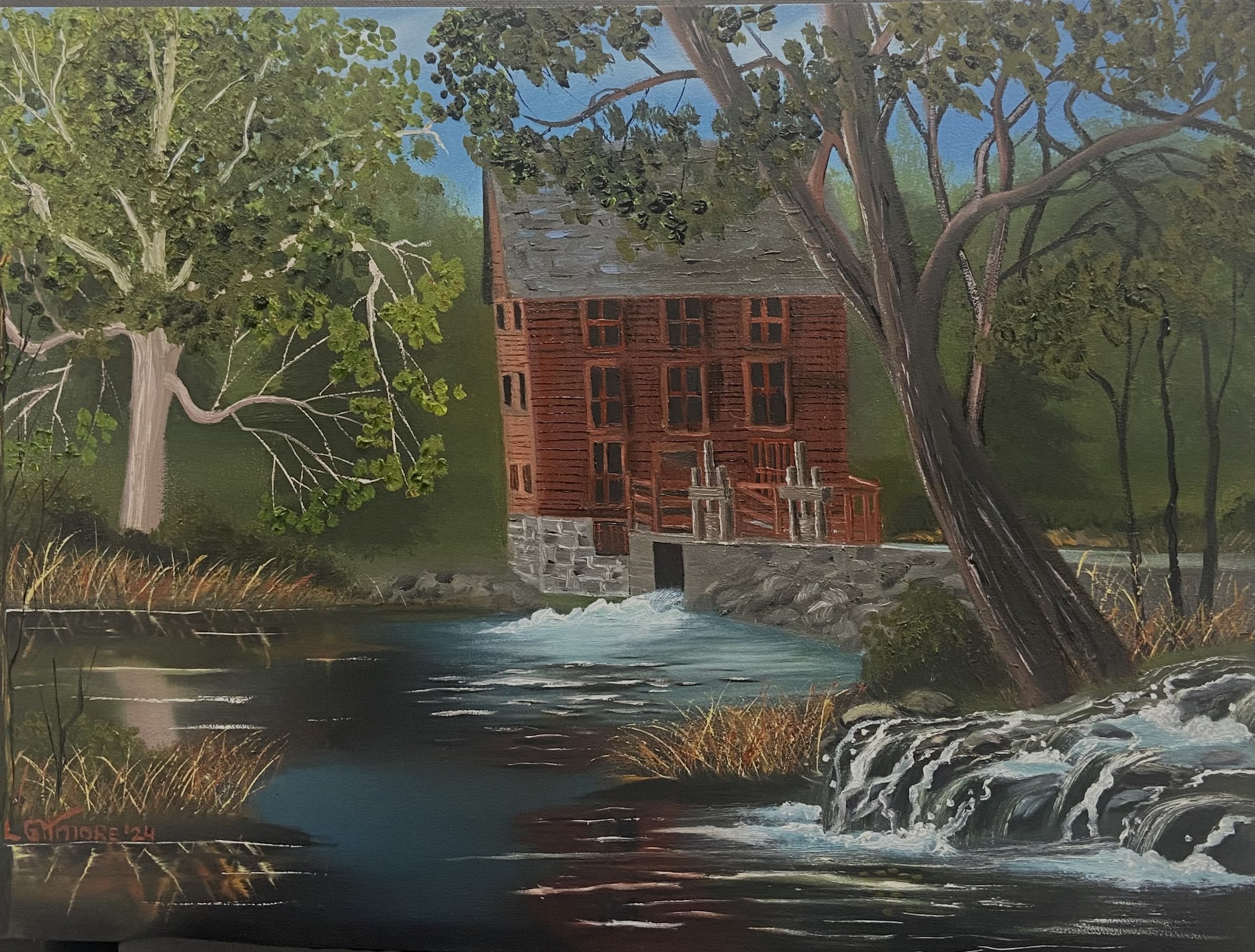 Allie Spring Mill
12 x 16 oil on Aluminum panel. Part of a set in progress.
This painting is not for sale. But Giclee prints are available. Message me for info.