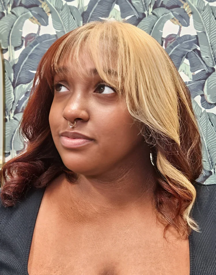 Silk press styling at Querisma Beauty Studio North Dallas