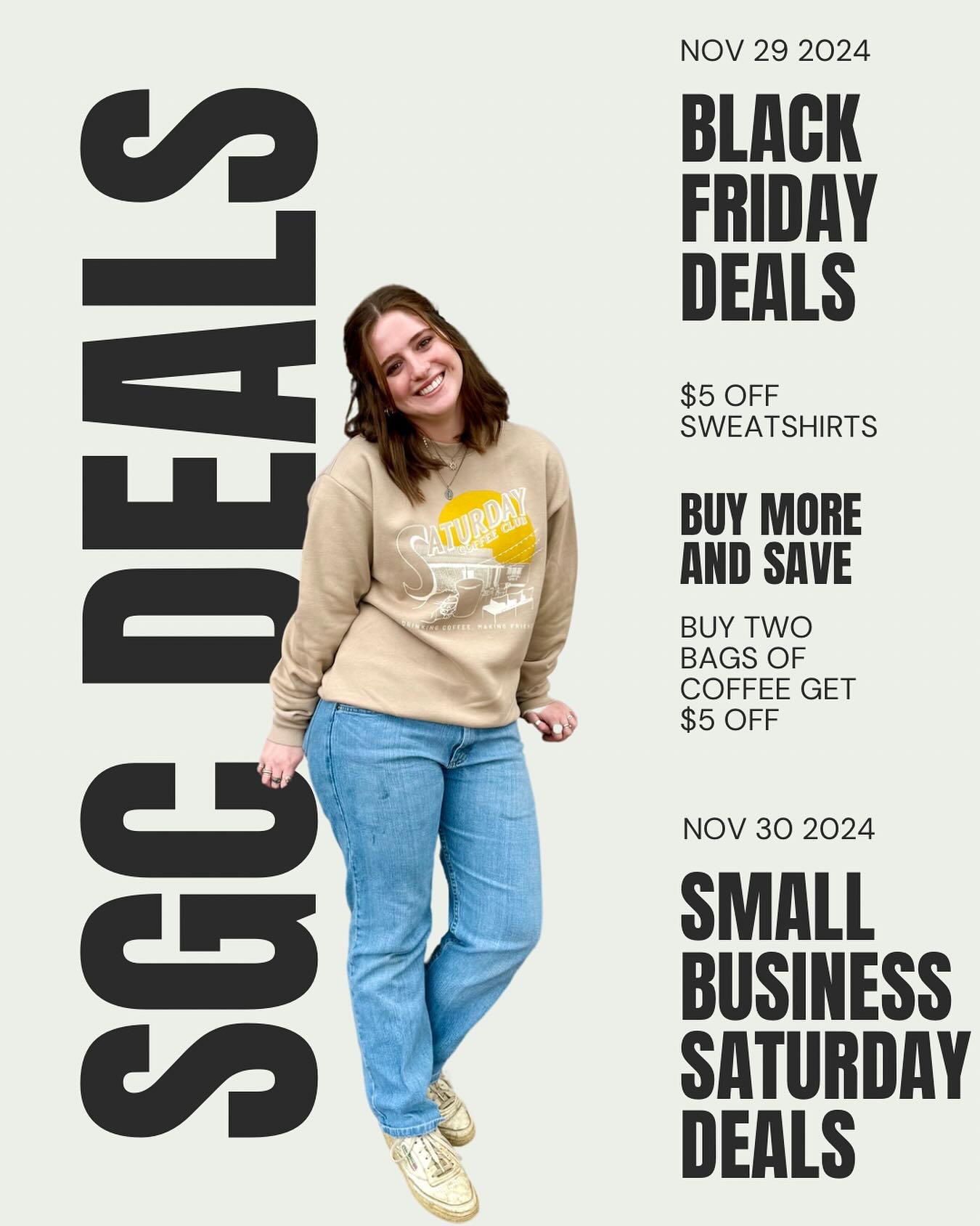 Happy Black Friday! Stop by and see us a snag one of our new sweatshirts! 

#southerngirlcoffeecompany #alleycoffeeshop #blackfriday