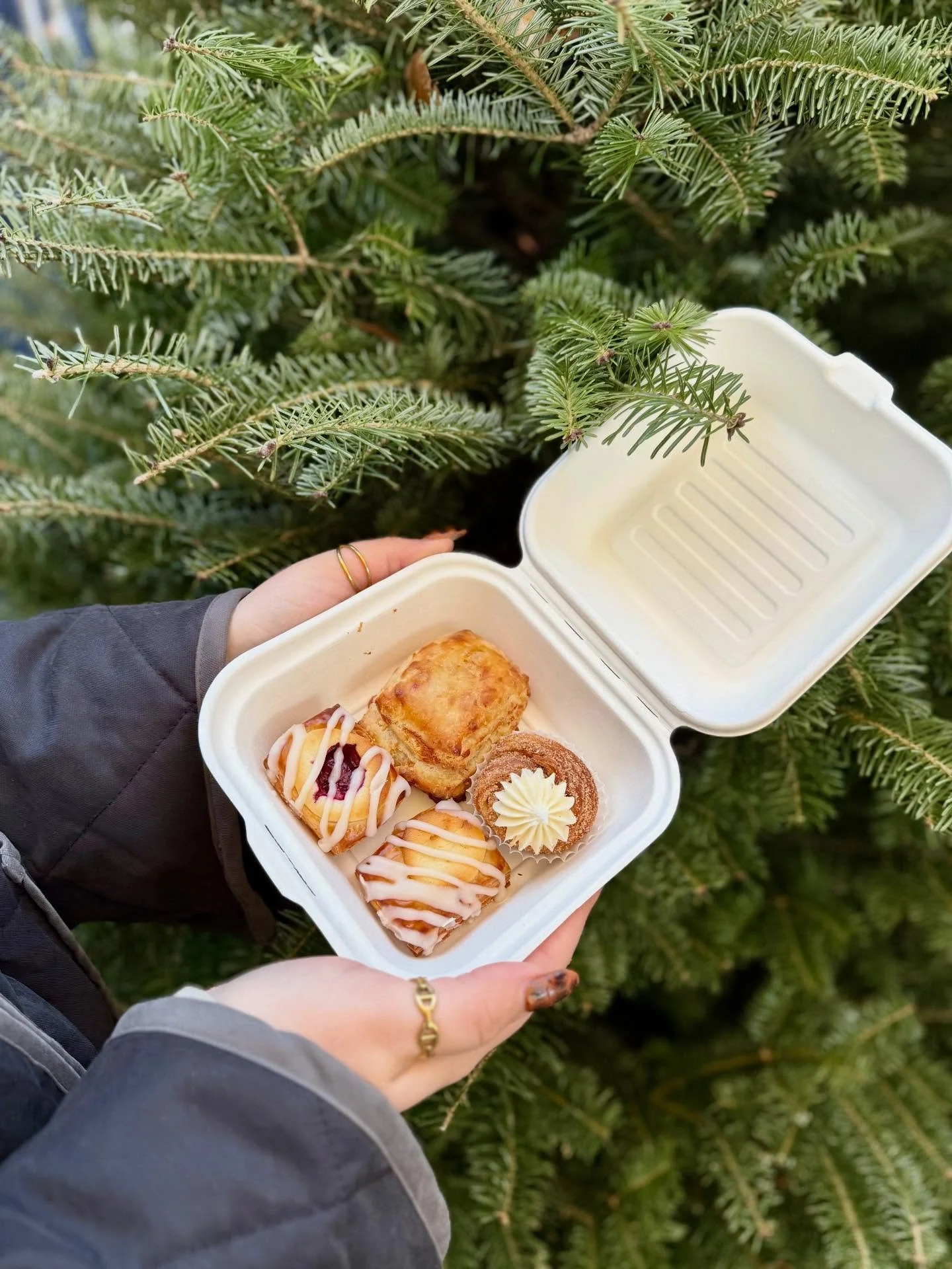 Because holiday shopping is better with something sweet in your hand &mdash; Black Friday pastry sampler, 4 for $10, y&rsquo;all. Zero guilt, all joy. While supplies last. 🎄🥐