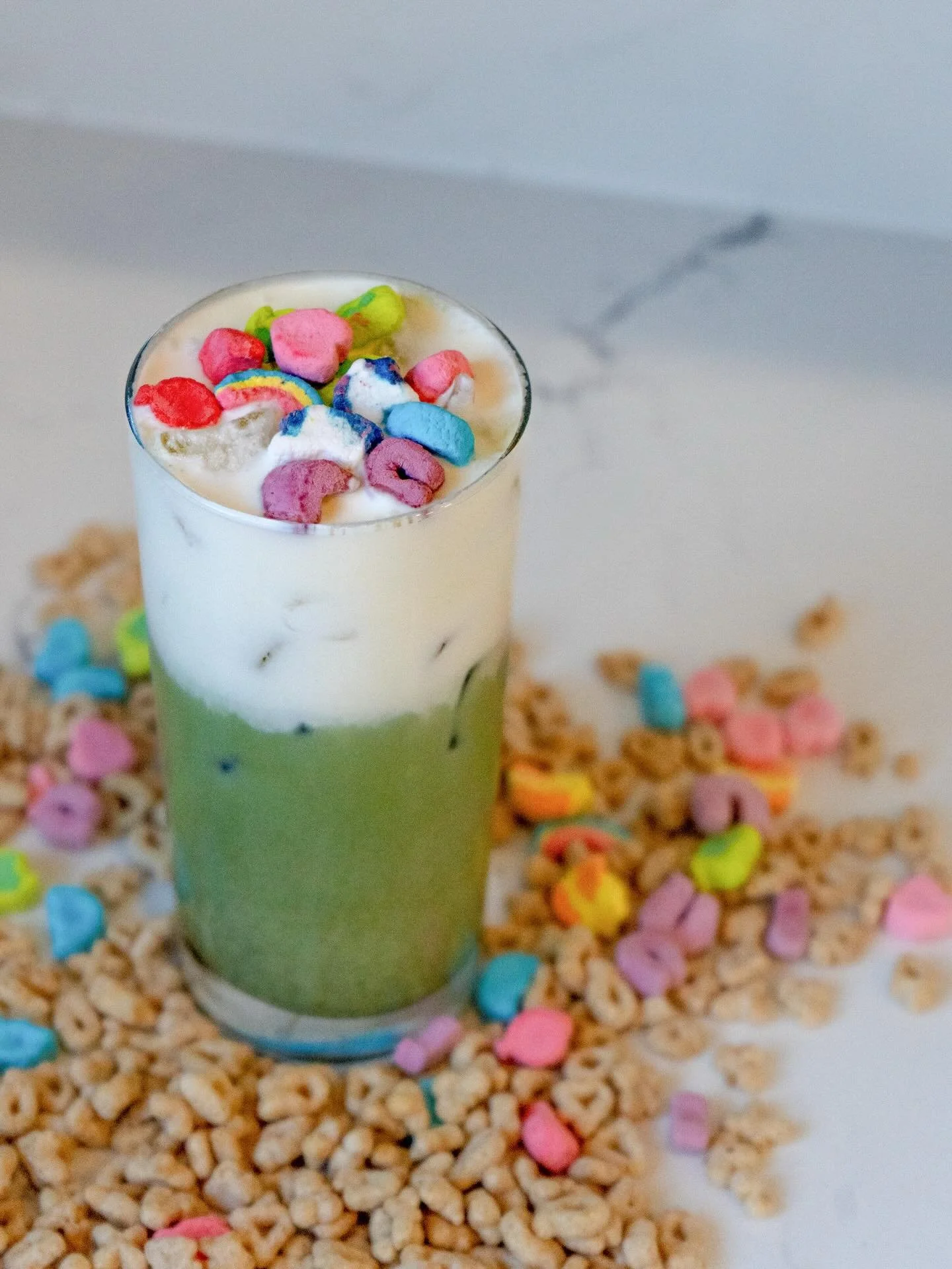 Happy St. Patrick&rsquo;s Day ☘️
If you need us, we&rsquo;re chasing rainbows&hellip;
and pouring cups of Lucky Charm Latte all day long 🌈✨

Sweet cereal milk, dreamy cold foam, and a little bit of magic in every sip 💚
Come get lucky with us today 