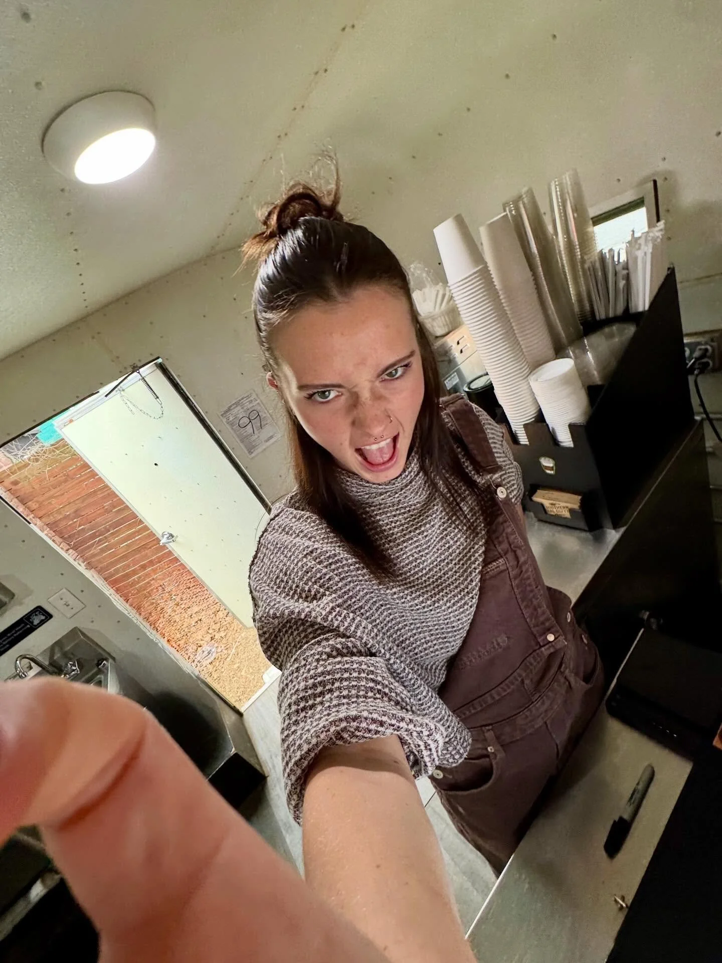 I&rsquo;m not crying, you&rsquo;re crying&hellip; it&rsquo;s only day two of her last week and we&rsquo;re not ready to say goodbye to that silly, goofy energy 😭☕️💛

#ourzoey #onceasoutherngirlalwaysasoutherngirl #alleycoffeeshop #southerngirlcoffe