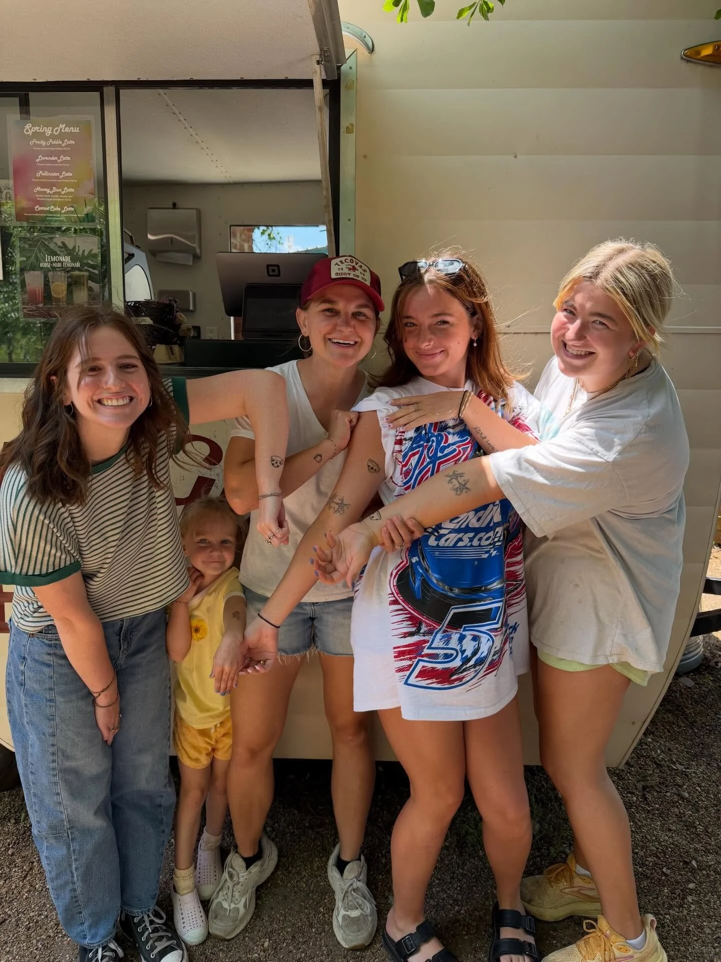 We all got &ldquo;Tat-Tat-Tatted Up&rdquo; before our Zoey girl left us. 

Once a Southern Girl always a Southern Girl! 

Shout out to @kentattz at @crowcustomtattoo for dealing with our shenanigans and inking us up!!

#tattedup #southerngirlcoffeeco