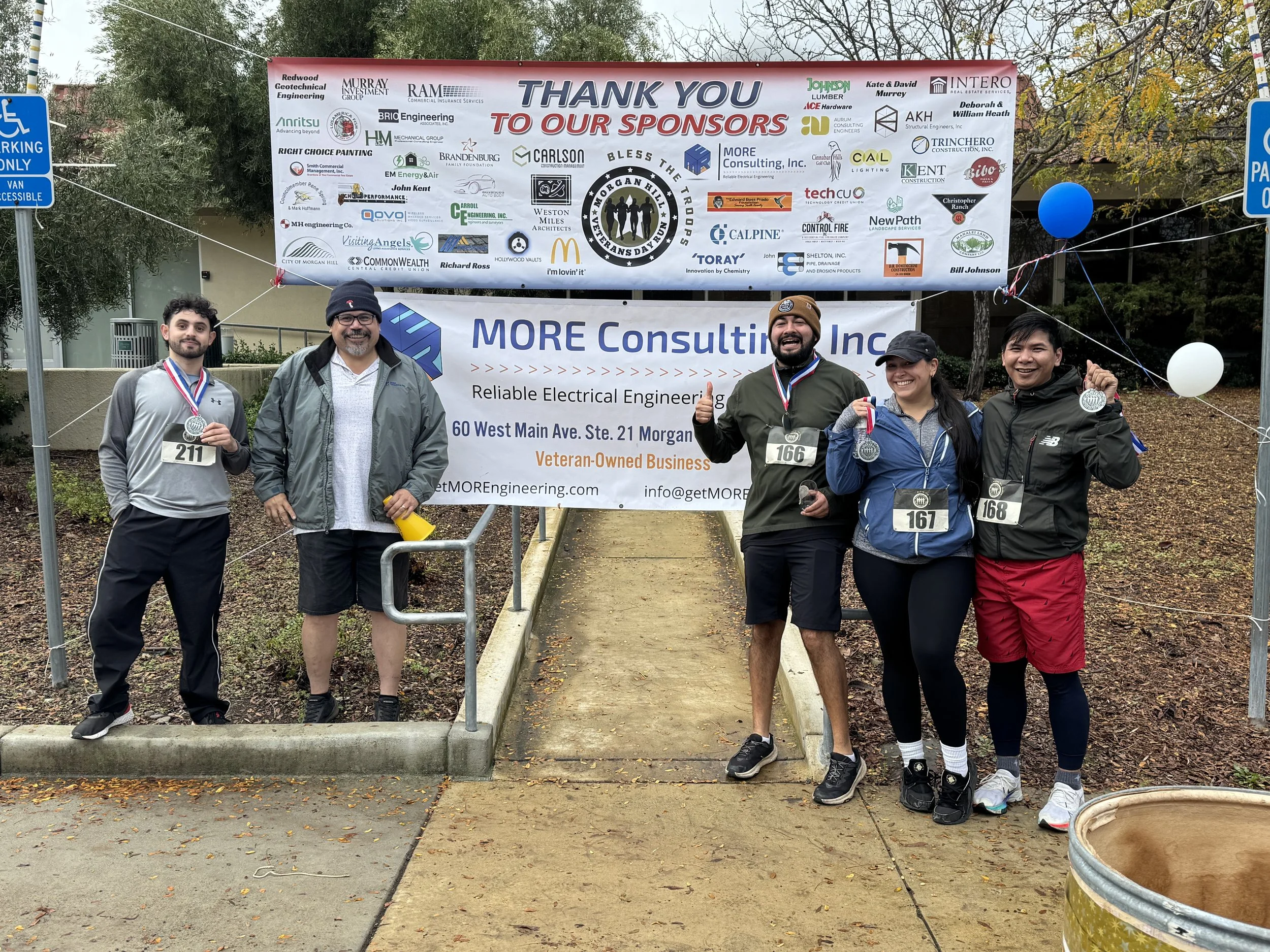 MORE Consulting, Inc. sponsored the Veteran's Day Run here in Morgan Hill