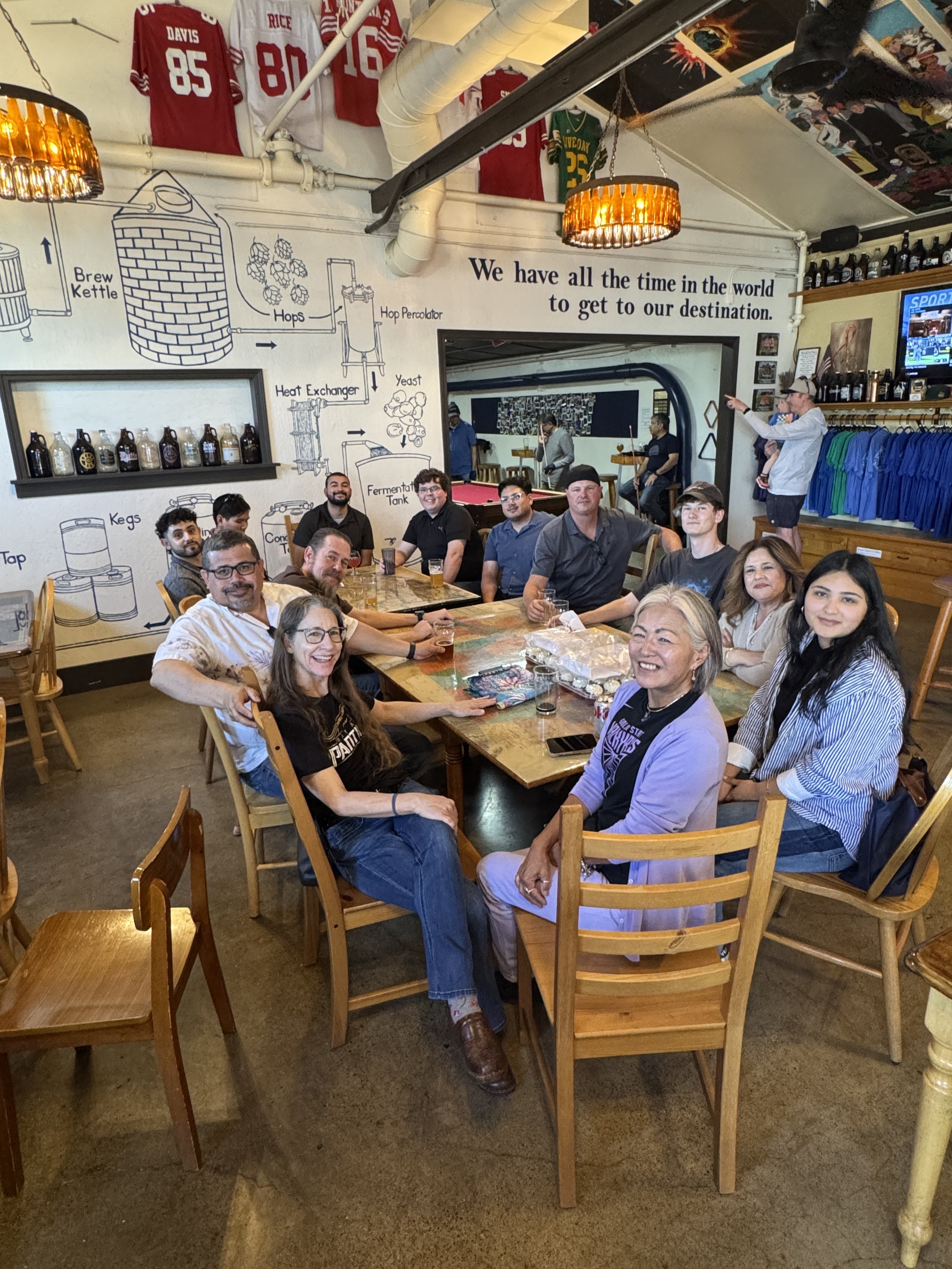 Celebrating Brayden's 21st and Vinh's American Citizenship at Kellys Brewery