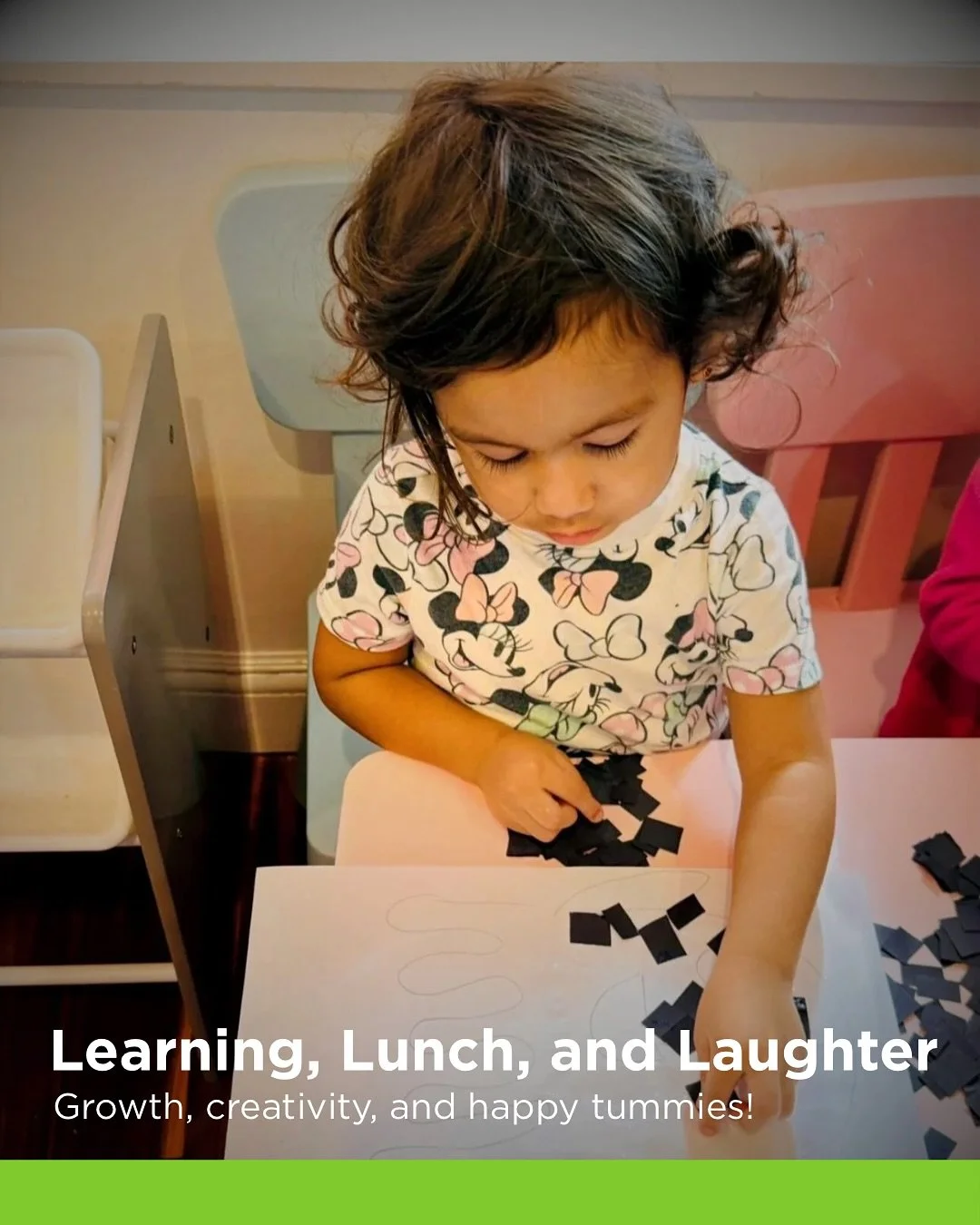 🌟 Welcome to a day at Post Blue Castle Home Day Care! 🏰  We believe in nurturing little minds through a perfect balance of structured learning and fun, healthy moments. From developing fine motor skills with engaging caterpillar crafts and creative