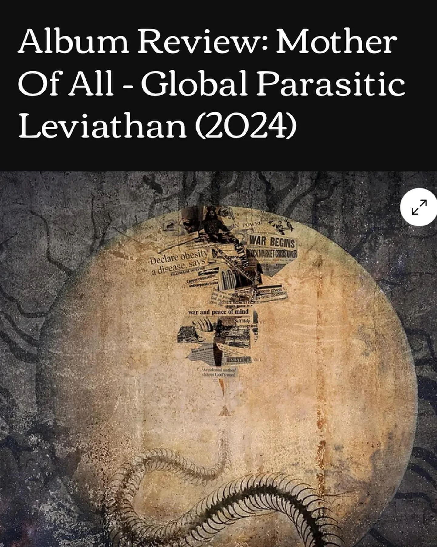 The reviews are coming in for &ldquo;Global Parasitic Leviathan&rdquo;. 

Hotel Hobbies - Rock / Metal News &amp; Reviews:
&ldquo;Global Parasitic Leviathan manages to be both a wake-up call and a lamentation for a world mired in corruption. It is a 
