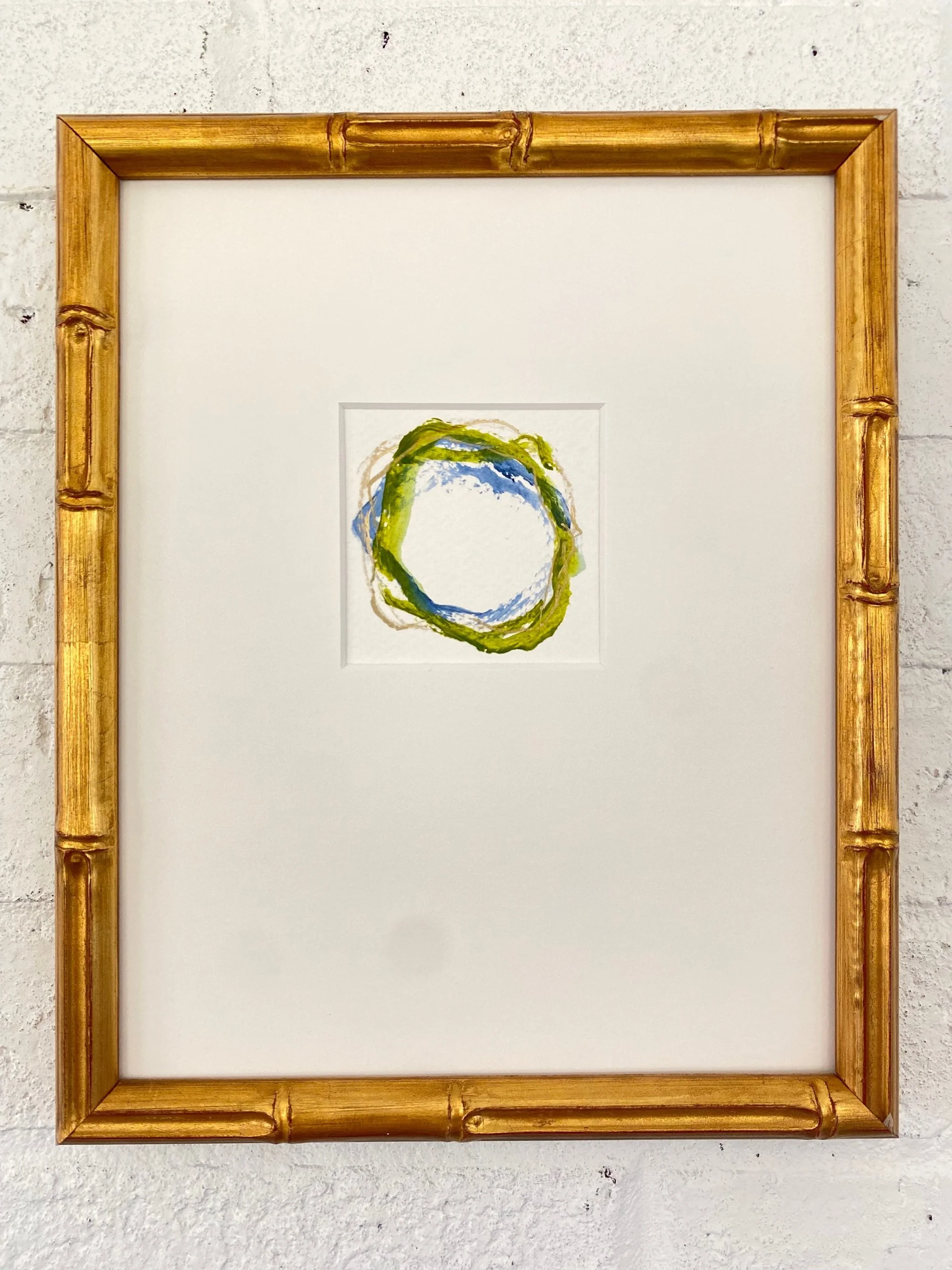 Chartreuse & Blue Circlet Matted 8x10