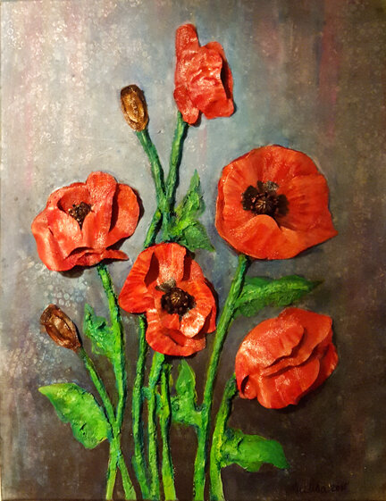 Sandra Wallace's mixed media portfolio.