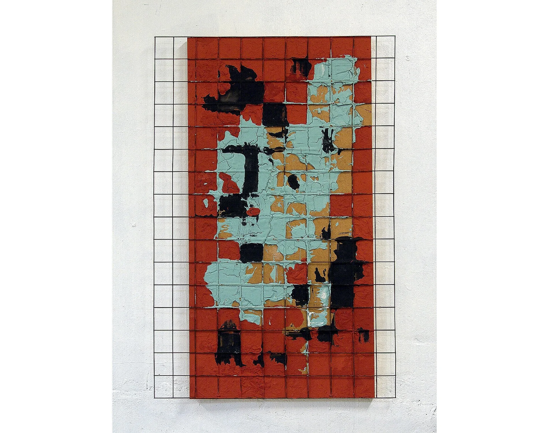   Untitled,  acrylic, plaster, cement and steel mesh on fibreboard, 120 x 80 cm (2020) 