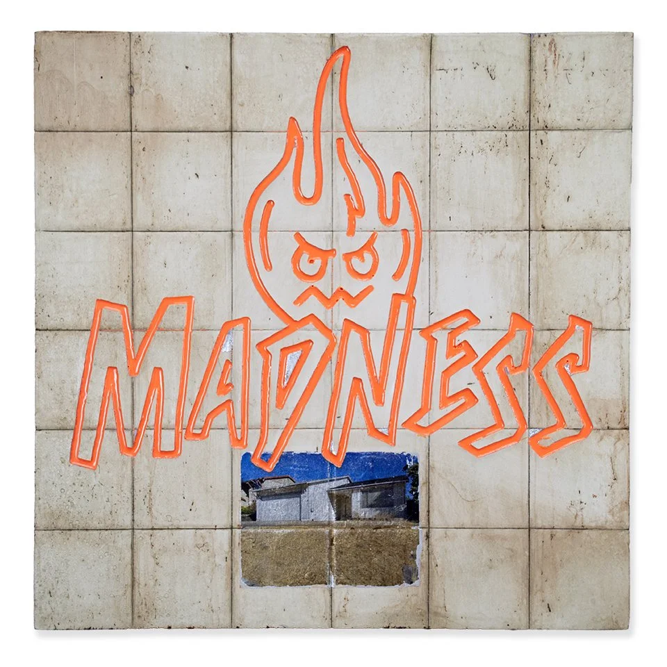 "Madness"
Polyurethane resin, silver leaf, corrotech, image transfer, and shellac on foam.
24"x24"
2025