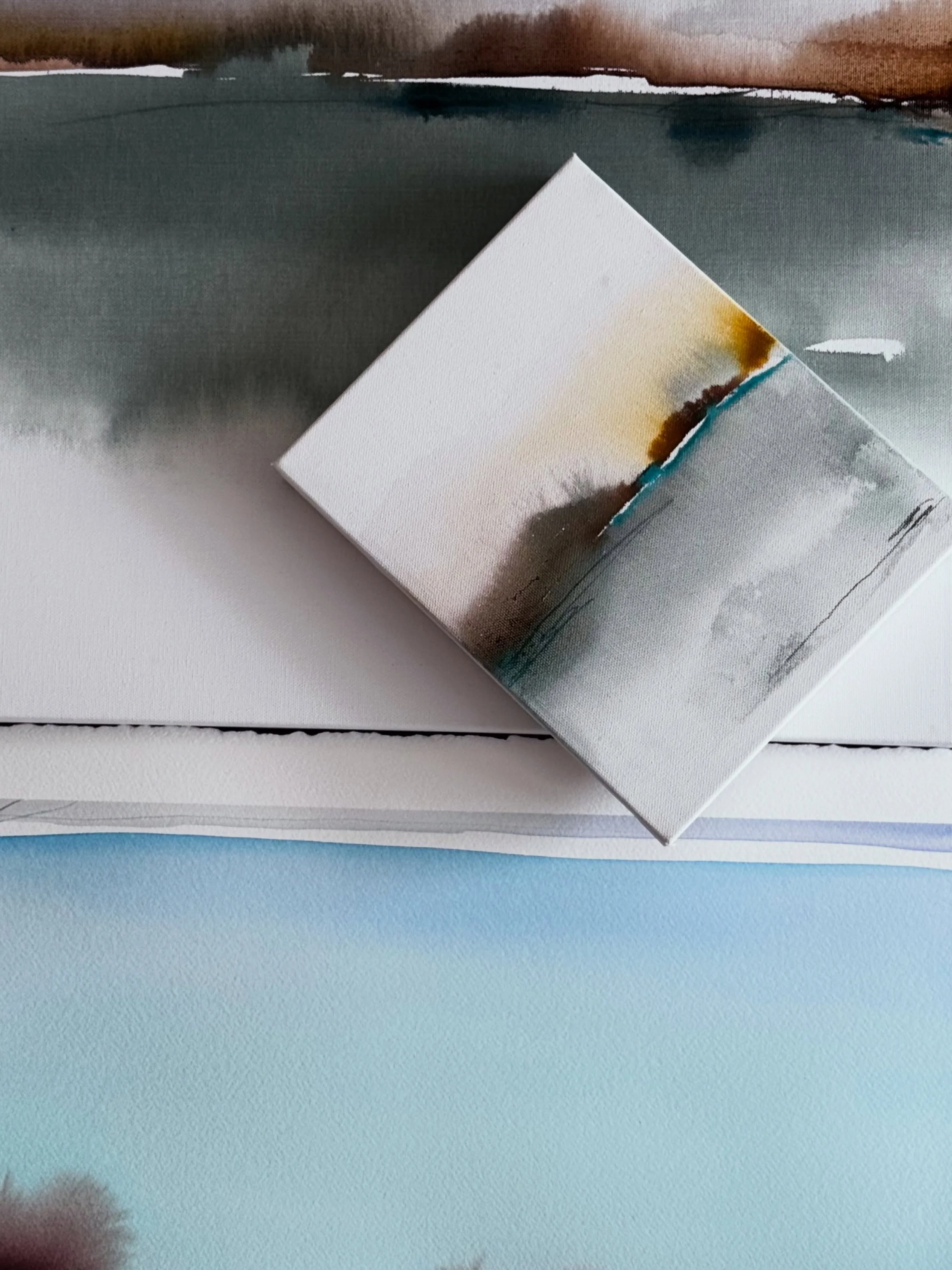 I never paint with a plan.
I paint with a feeling.
I don&rsquo;t know where the first mark will take me. I don&rsquo;t need to. I follow the color, the movement, the memory &mdash; and trust that something will reveal itself along the way.
For me, pa