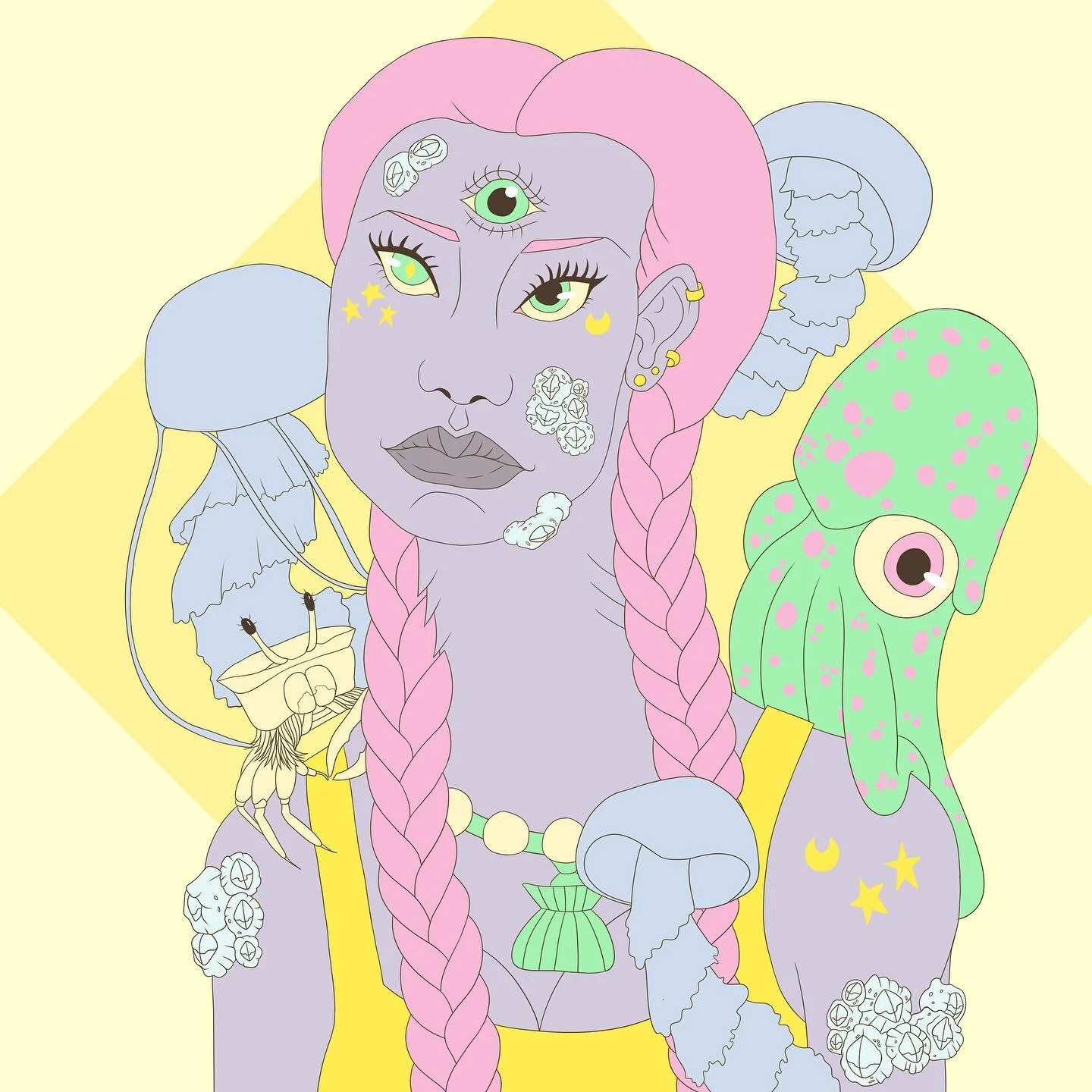 Calypso 
. 
.
.
.
.
.
. 
#caylpsoart #calypsoillustration #piscesillustrations #blackartist