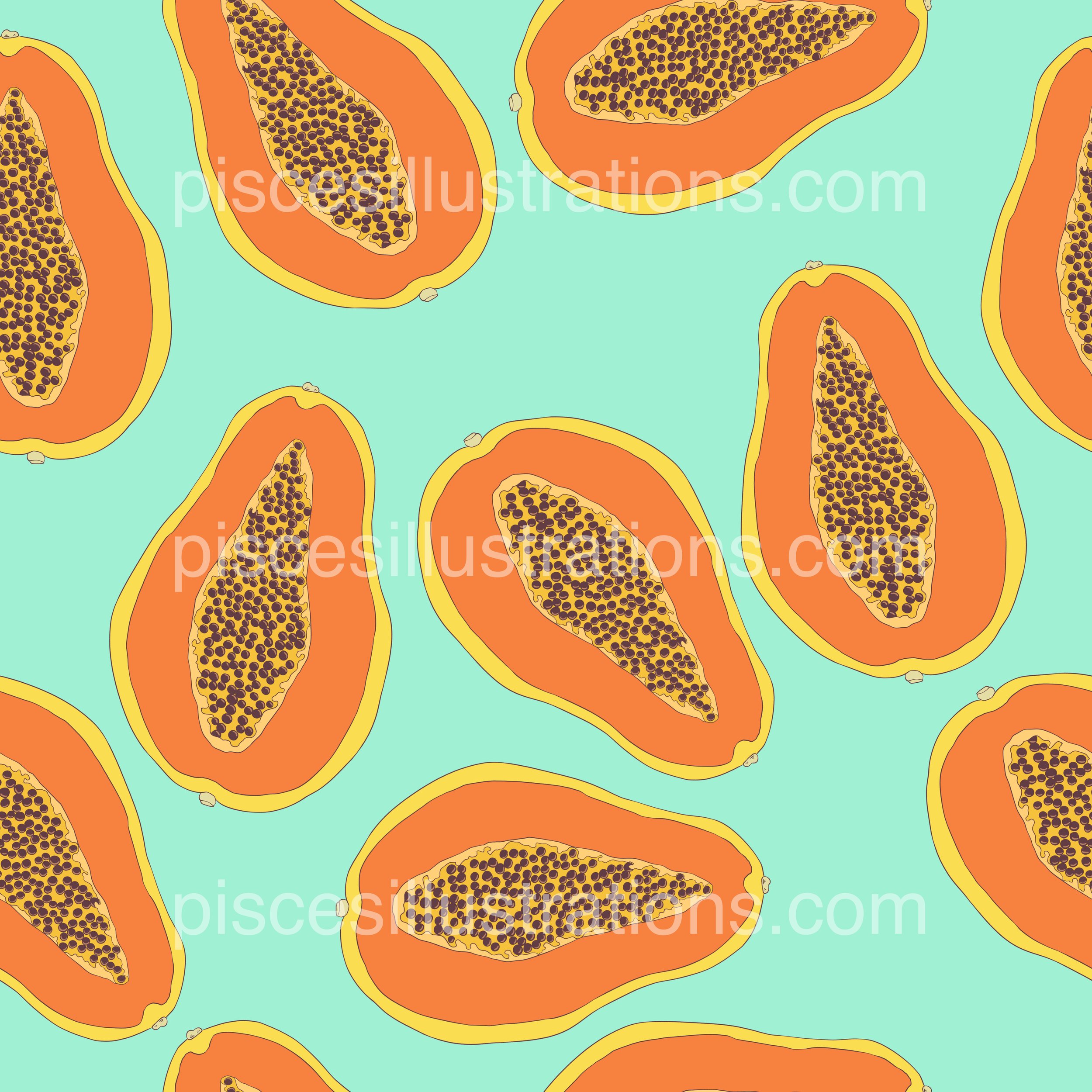 SeamlessPatterns_Papaya_AquaBG_WM.jpg