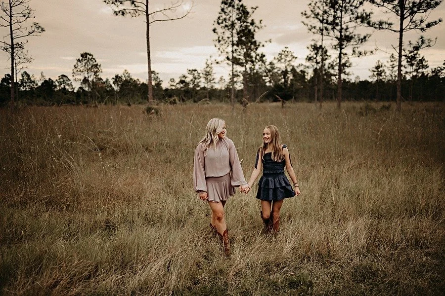 "A little sister following the footsteps of her hero. No words, just trust. One leading with love, the other learning by heart."