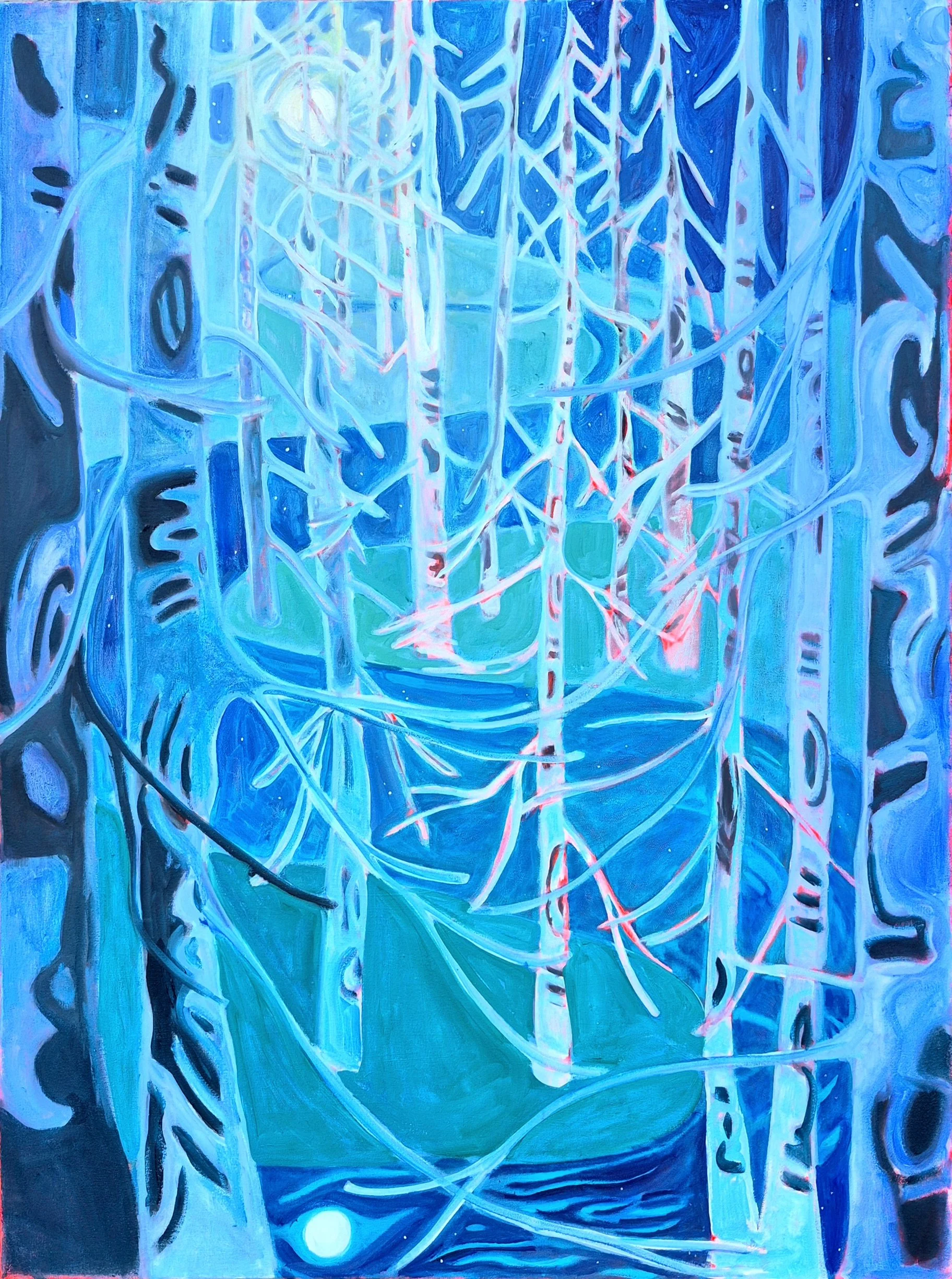 The river carries, 40x30", oil on canvas