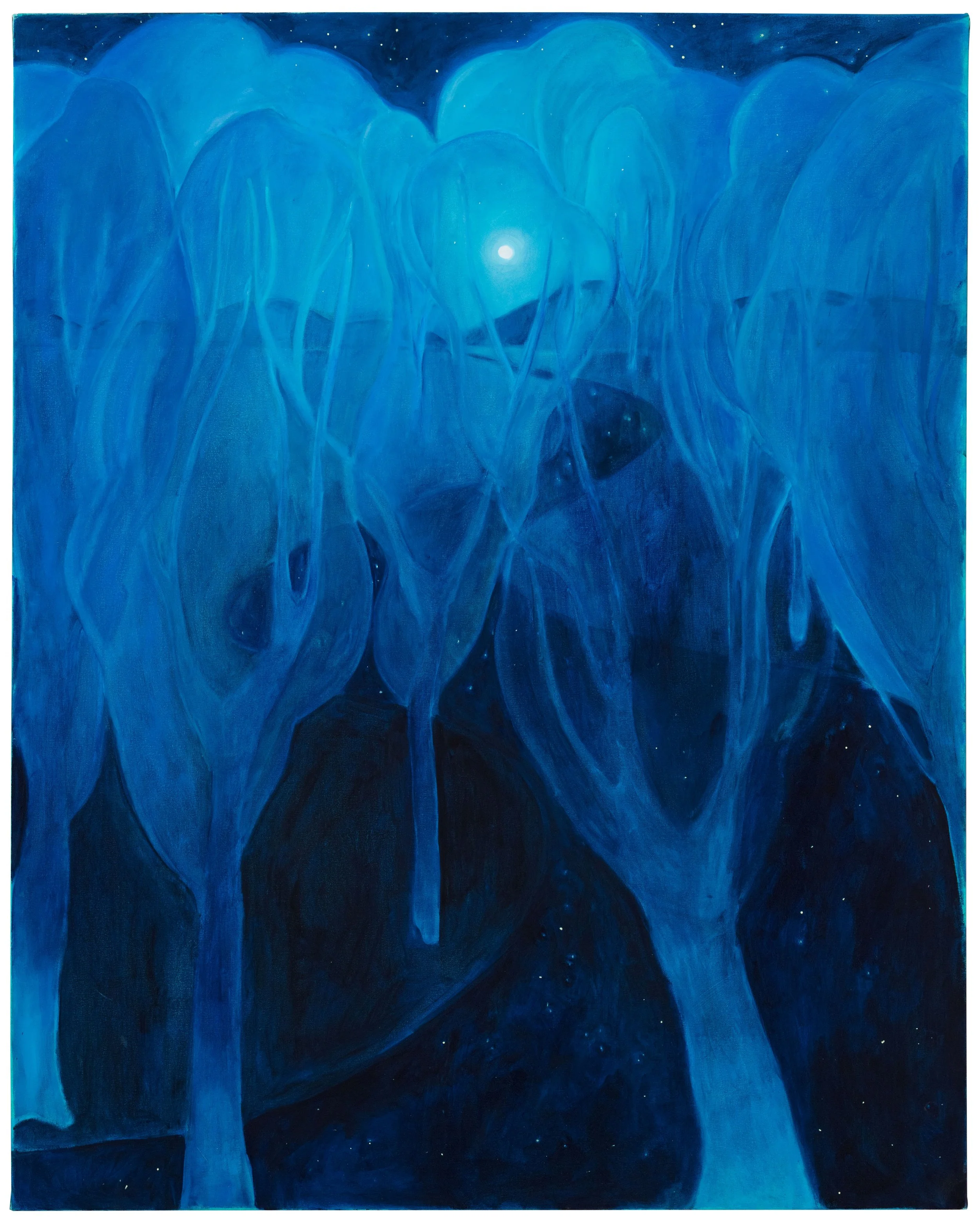 Braided with Branches, 60x48", oil on canvas