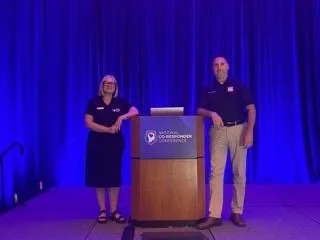 SGT. Jay Ball and Dr. Sarah Abbott.