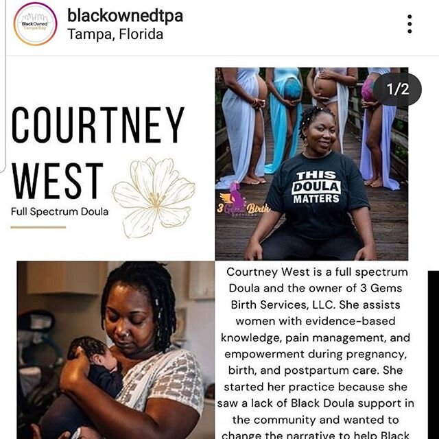 Wanted again to thank @blackownedtpa  for supporting  my work and mission  to bring informed culturally appropriate doula care to the community.